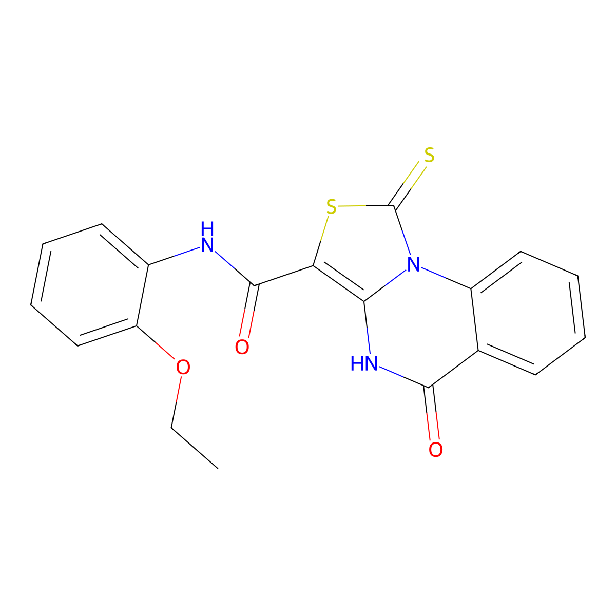 N-(2-ethoxyphenyl)-5-oxo-1-thioxo-4,5-dihydro-1H-thiazolo[3,4-a]quinazoline-3-carboxamide molecular structure, CAS 1111063-59-2