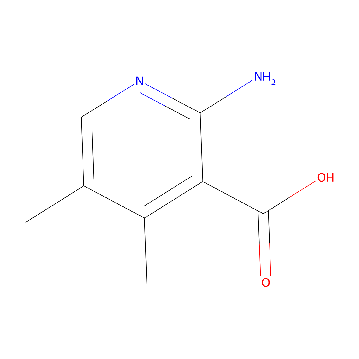 2-Amino-4,5-dimethylnicotinic acid molecular structure, CAS 111108-40-8