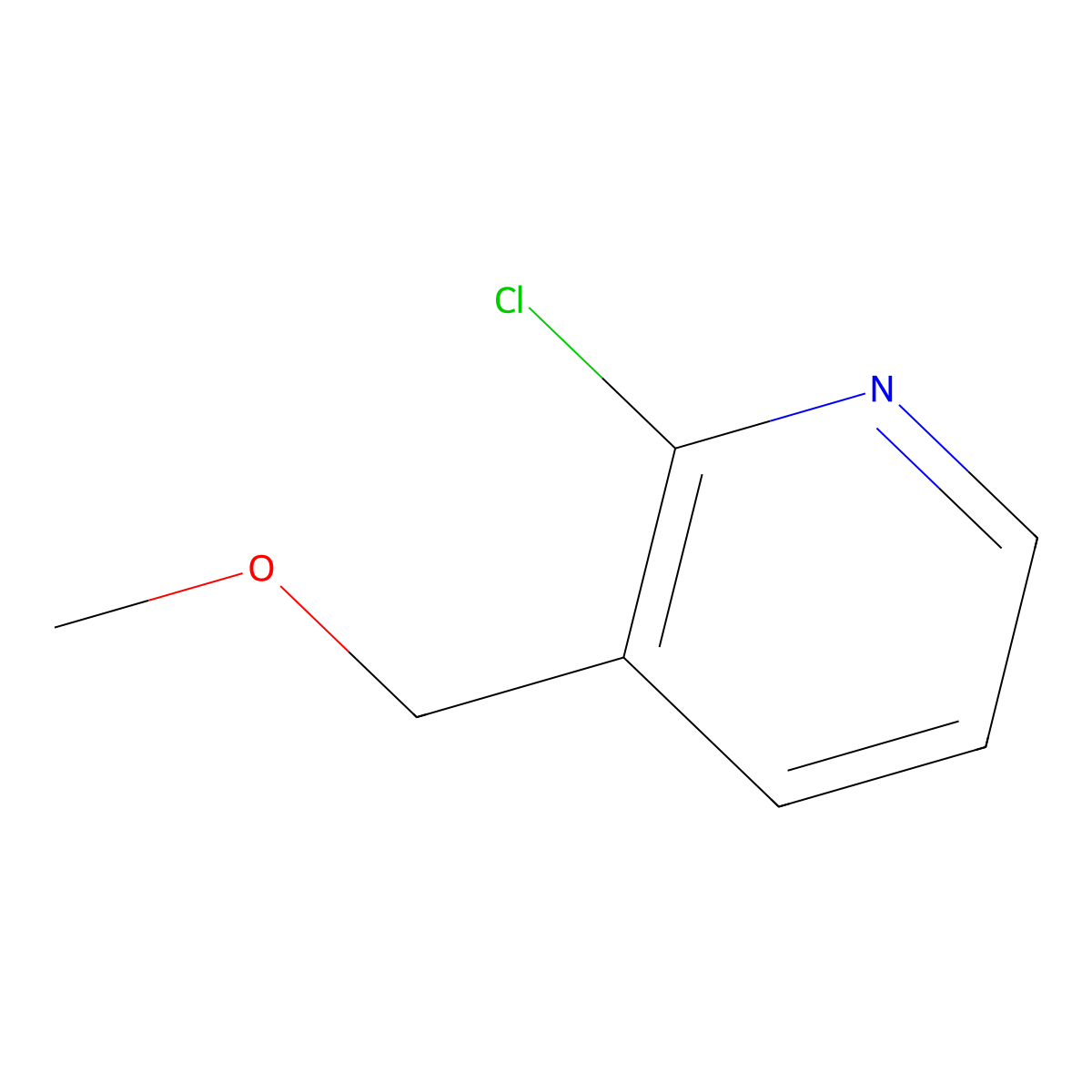 2-Chloro-3-(methoxymethyl)pyridine molecular structure, CAS 111108-62-4