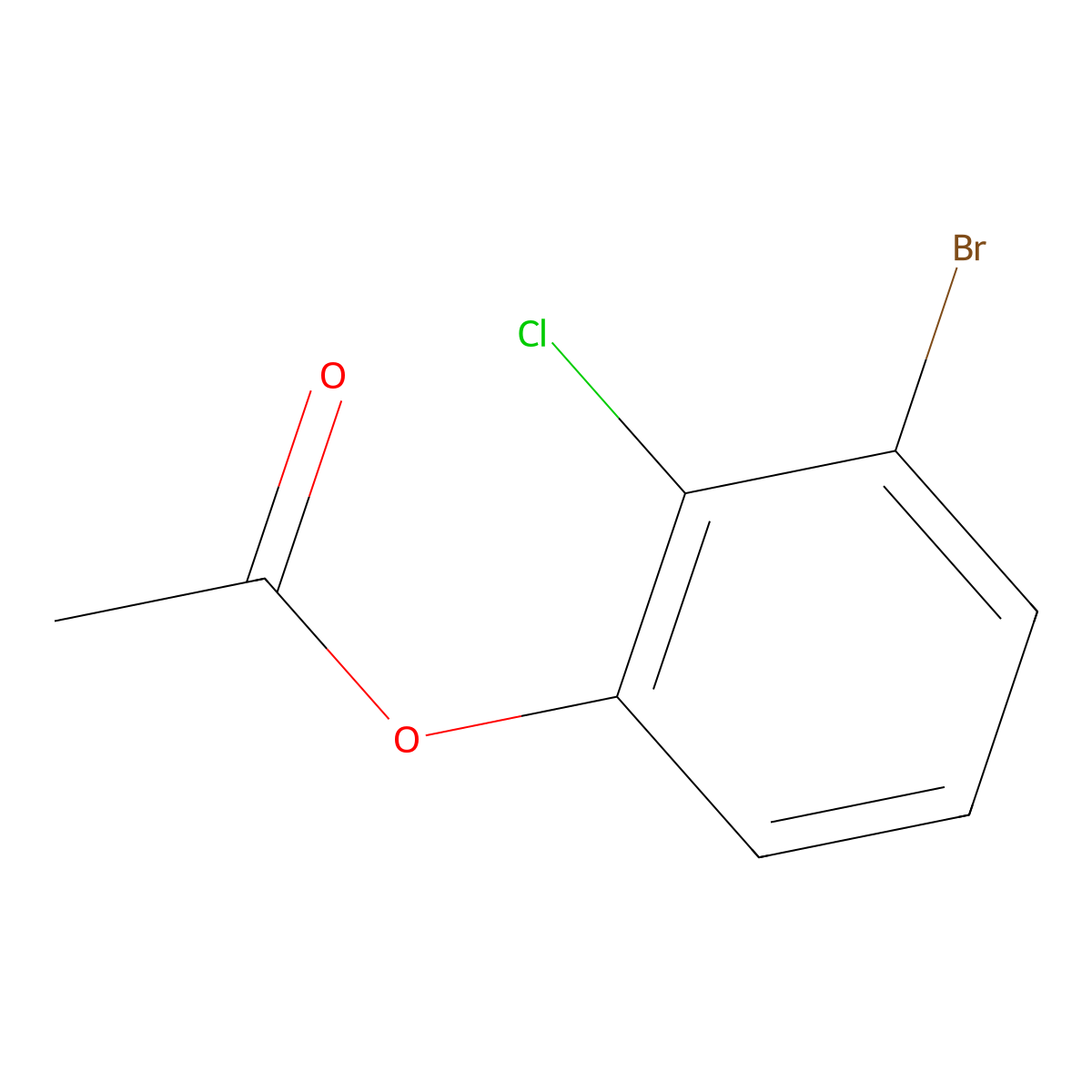 3-Bromo-2-chlorophenyl acetate molecular structure, CAS 1111084-93-5