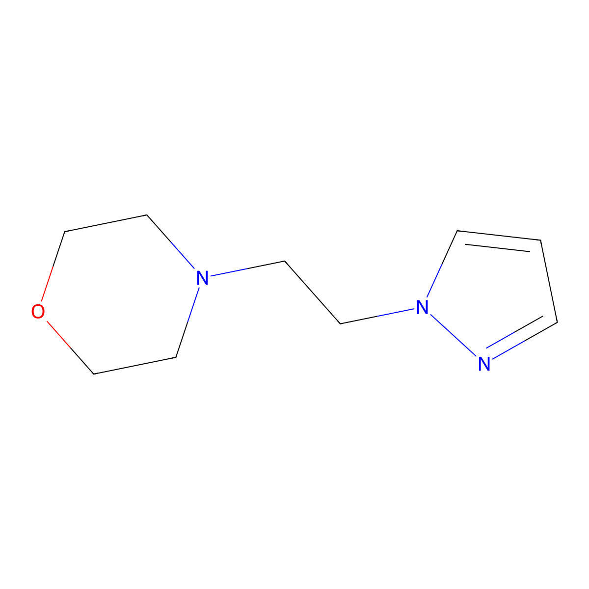 4-(2-(1H-Pyrazol-1-YL)ethyl)morpholine molecular structure, CAS 1111096-05-9