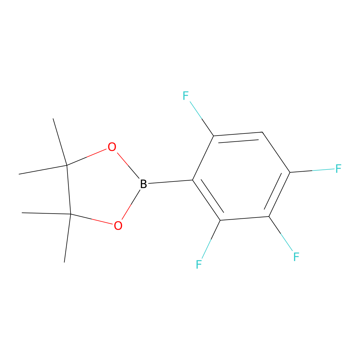 2,3,4,6-Tetrafluorophenylboronic acid pinacol ester molecular structure, CAS 1111096-18-4