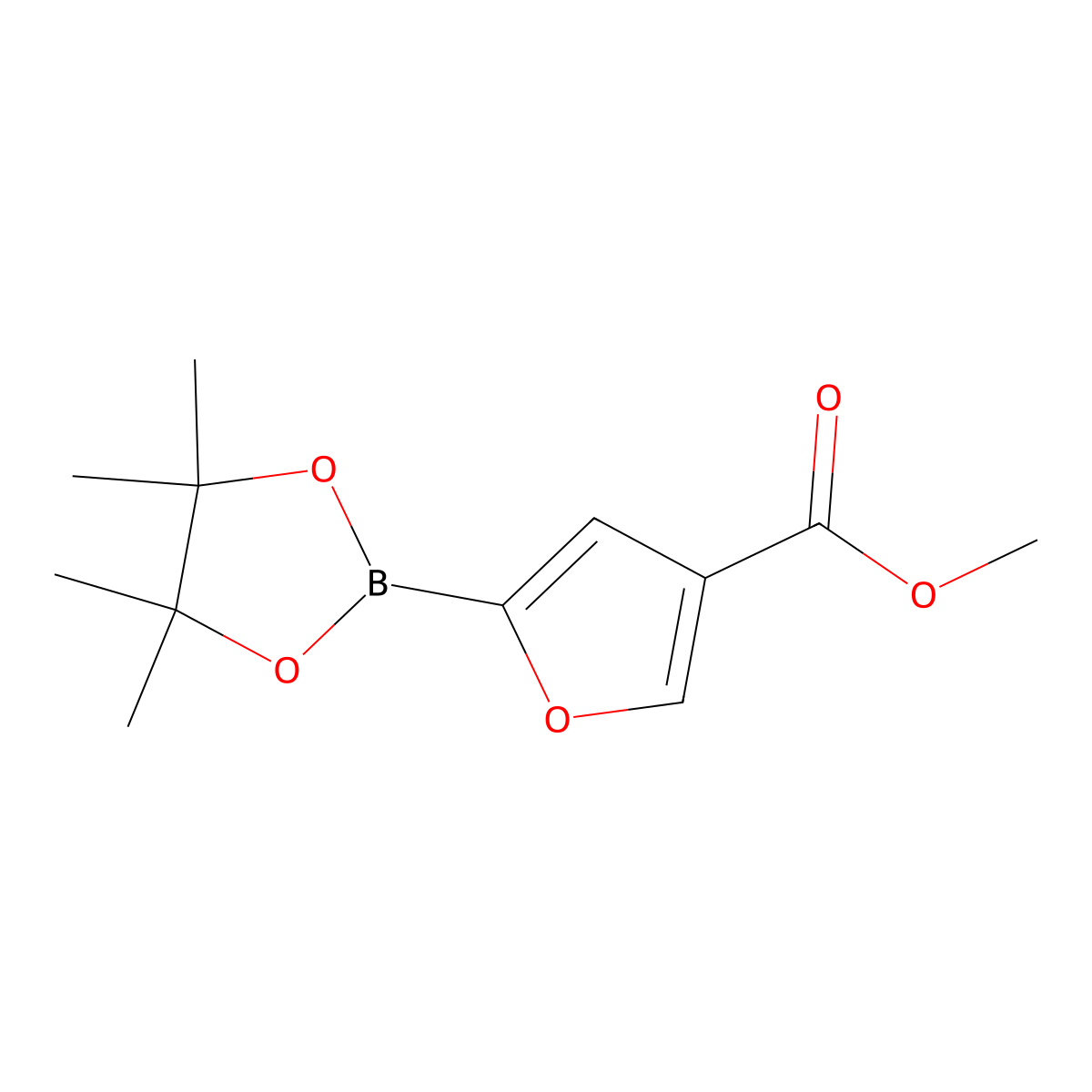 4-(Methoxycarbonyl)furan-2-boronic acid, pinacol ester molecular structure, CAS 1111096-29-7