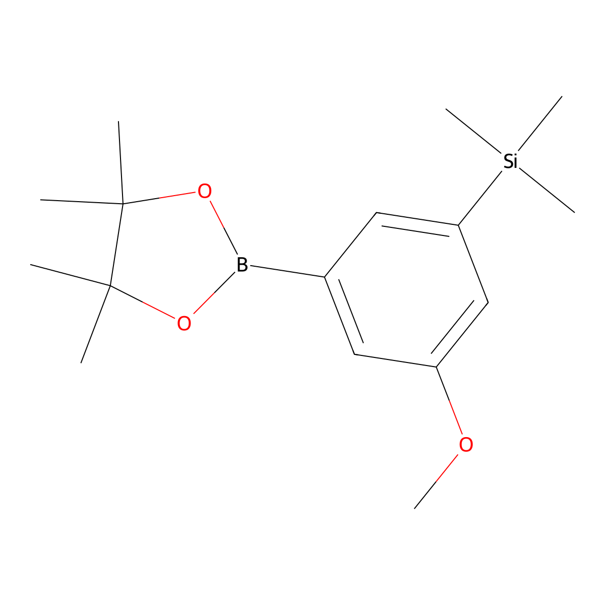 (3-Methoxy-5-(4,4,5,5-tetramethyl-1,3,2-dioxaborolan-2-YL)phenyl)trimethylsilane molecular structure, CAS 1111096-38-8