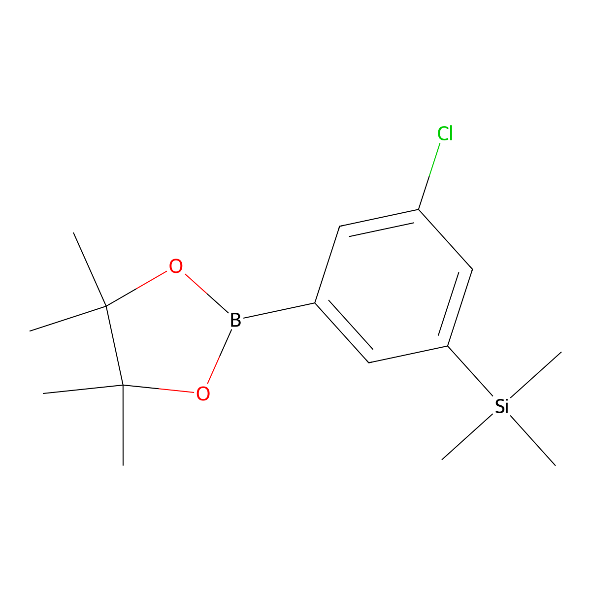 (3-Chloro-5-(4,4,5,5-tetramethyl-1,3,2-dioxaborolan-2-YL)phenyl)trimethylsilane molecular structure, CAS 1111096-52-6