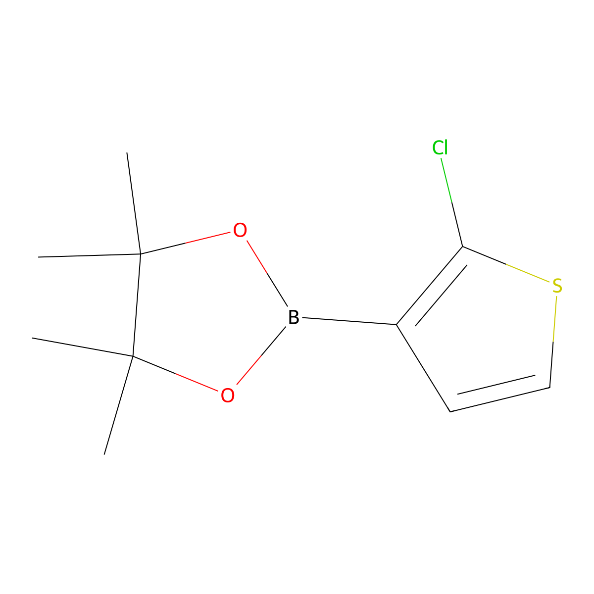 2-(2-Chlorothiophen-3-YL)-4,4,5,5-tetramethyl-1,3,2-dioxaborolane molecular structure, CAS 1111096-56-0