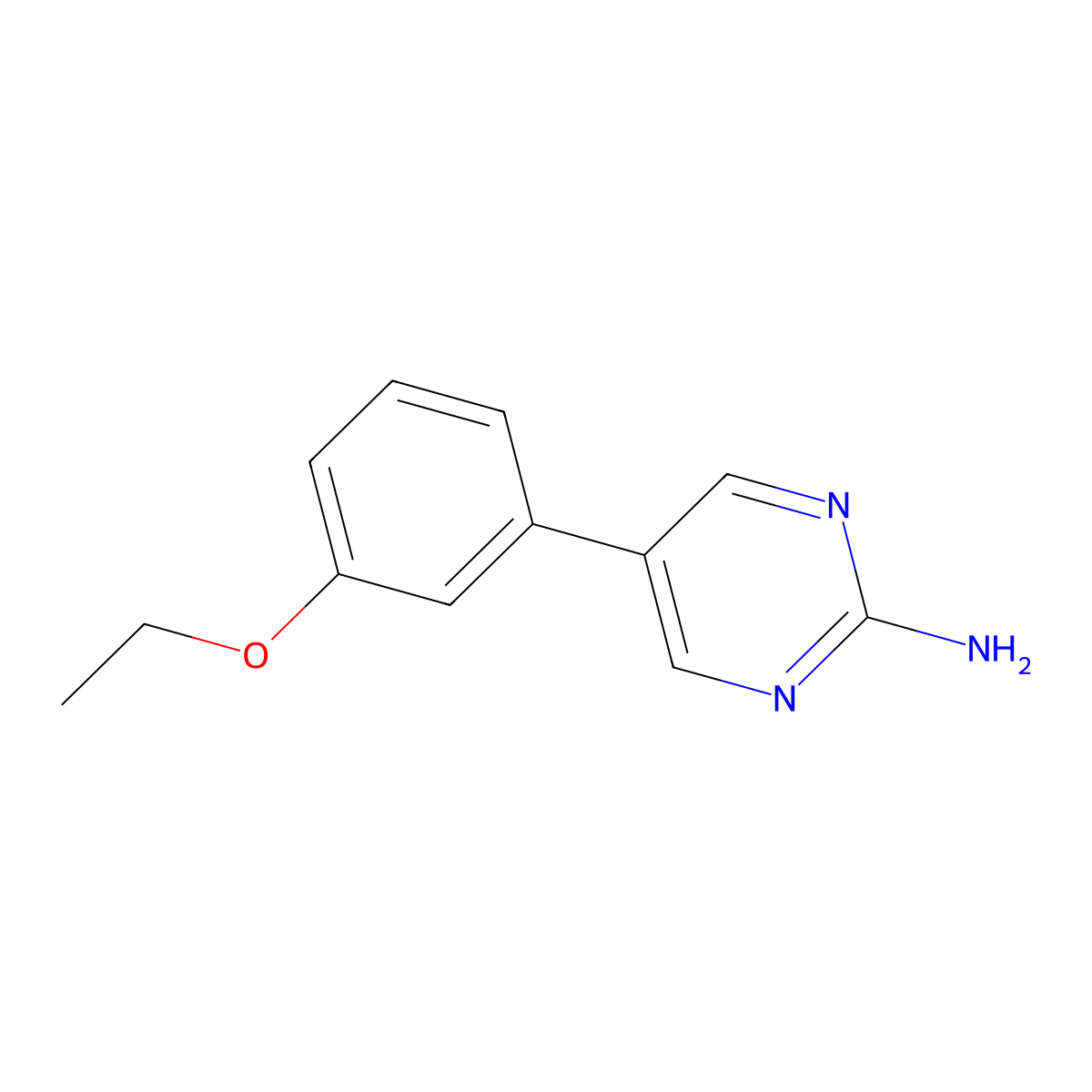 5-(3-Ethoxyphenyl)pyrimidin-2-amine molecular structure, CAS 1111102-55-6