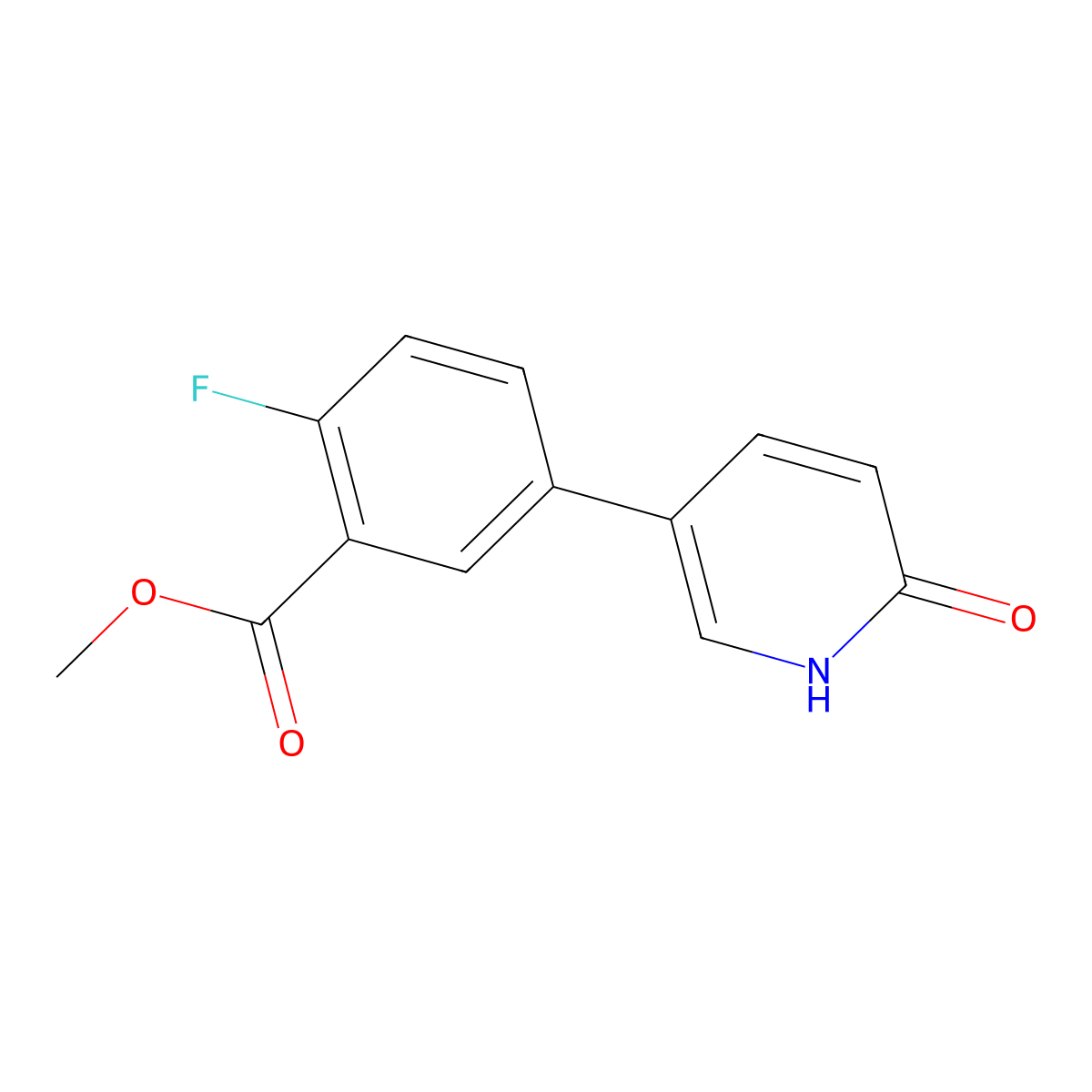 5-(4-Fluoro-3-methoxycarbonylphenyl)-2-hydroxypyridine molecular structure, CAS 1111102-85-2