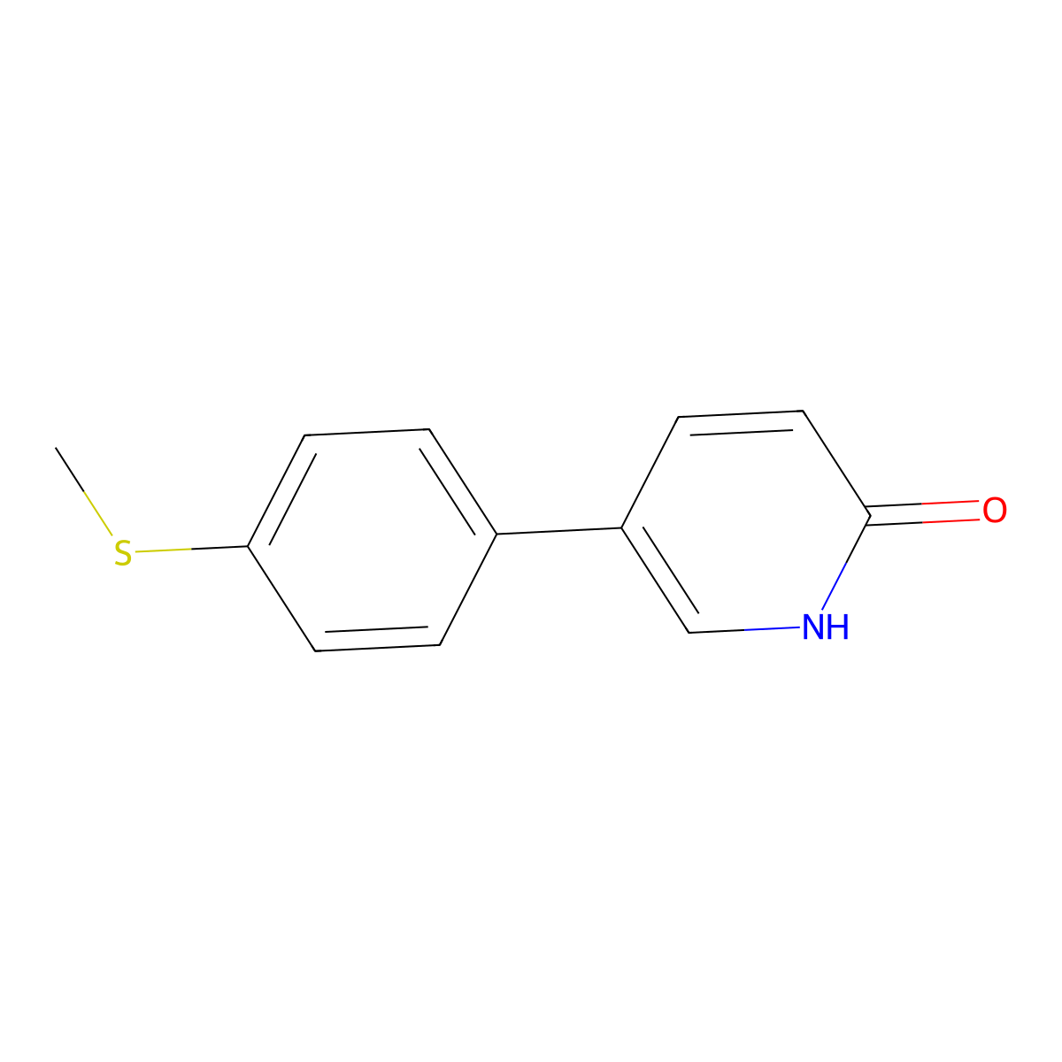 2-Hydroxy-5-(4-methylthiophenyl)pyridine molecular structure, CAS 1111103-03-7