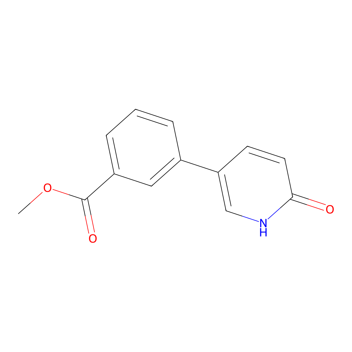 2-Hydroxy-5-(3-methoxycarbonylphenyl)pyridine molecular structure, CAS 1111103-05-9