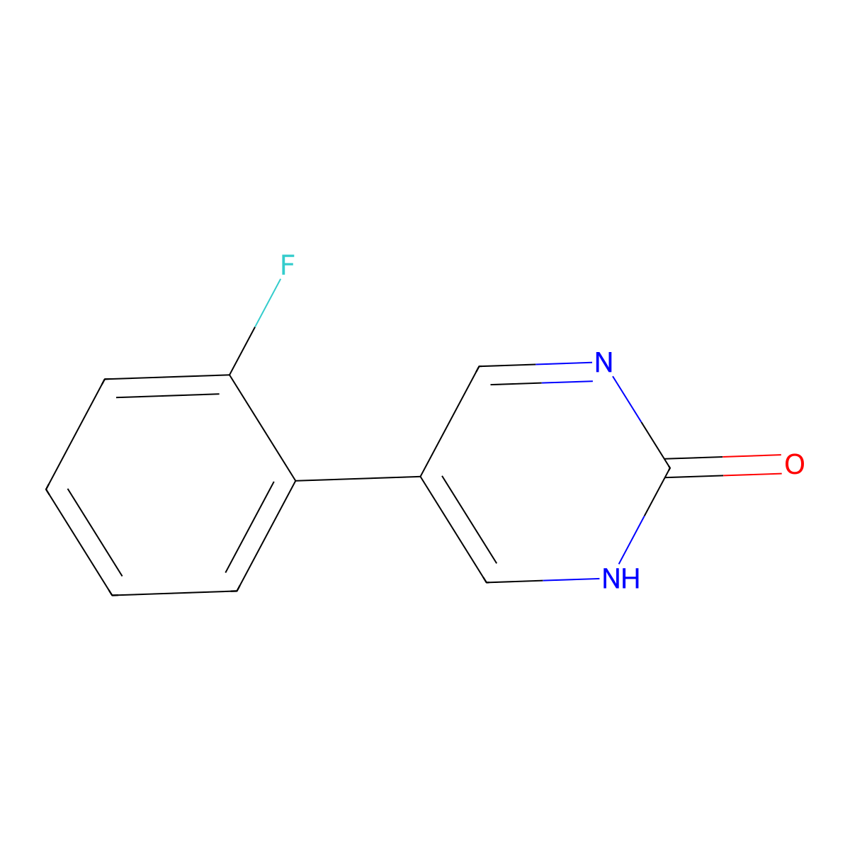5-(2-Fluorophenyl)pyrimidin-2-ol molecular structure, CAS 1111103-52-6