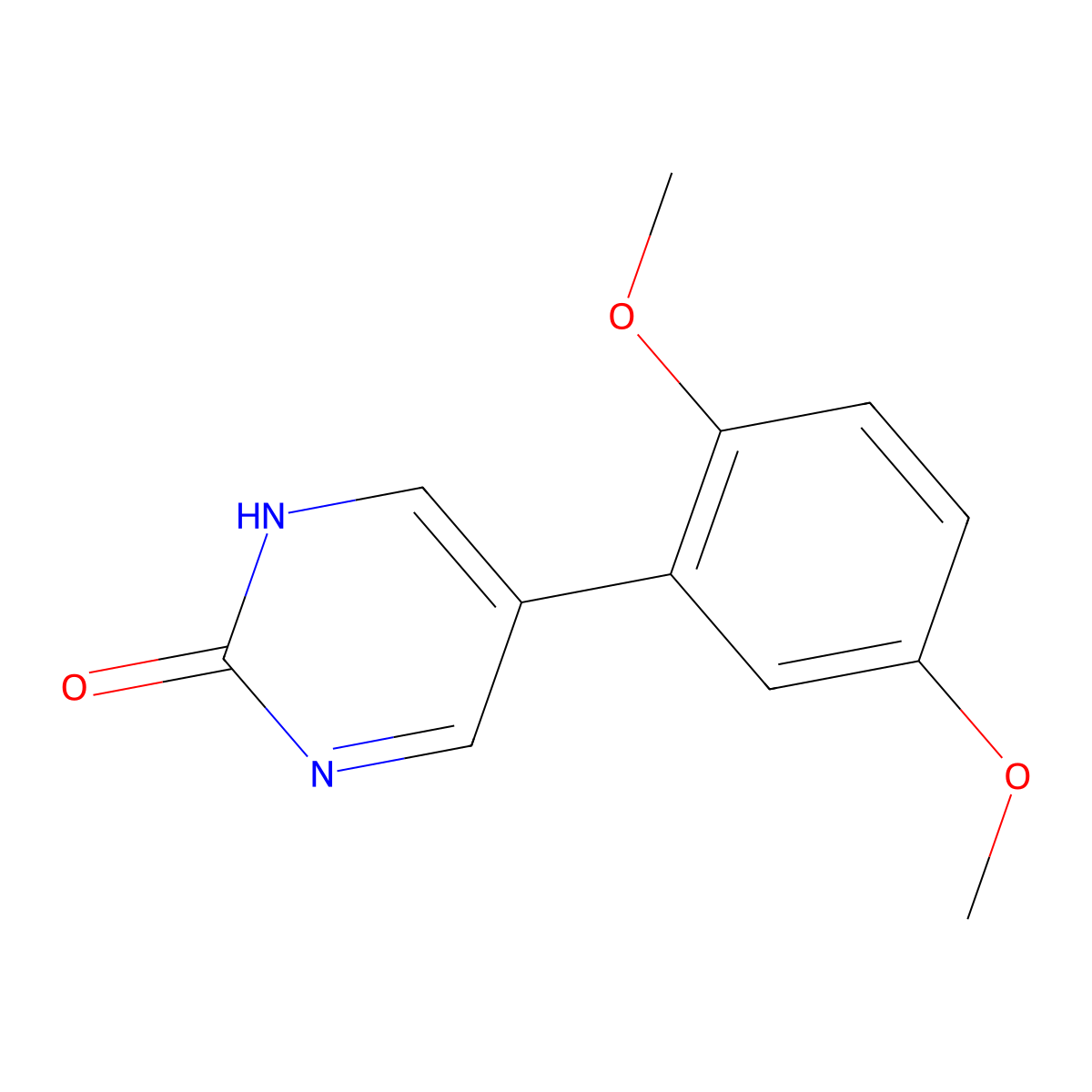 5-(2,5-Dimethoxyphenyl)pyrimidin-2(1H)-one molecular structure, CAS 1111103-56-0