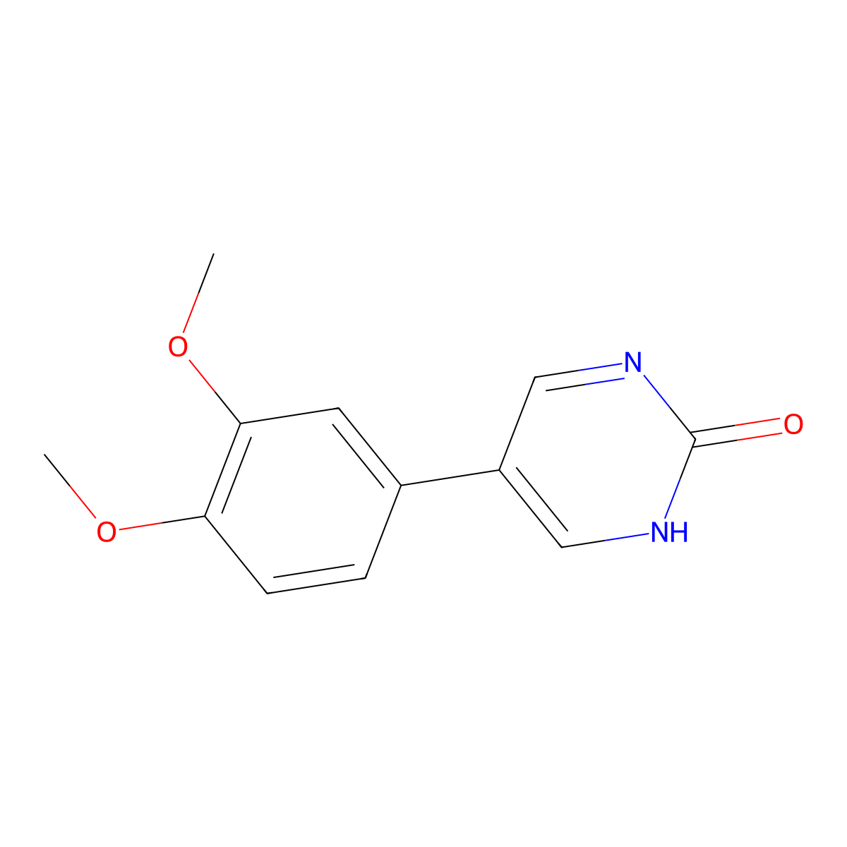 5-(3,4-Dimethoxyphenyl)-2-hydroxypyrimidine molecular structure, CAS 1111103-66-2