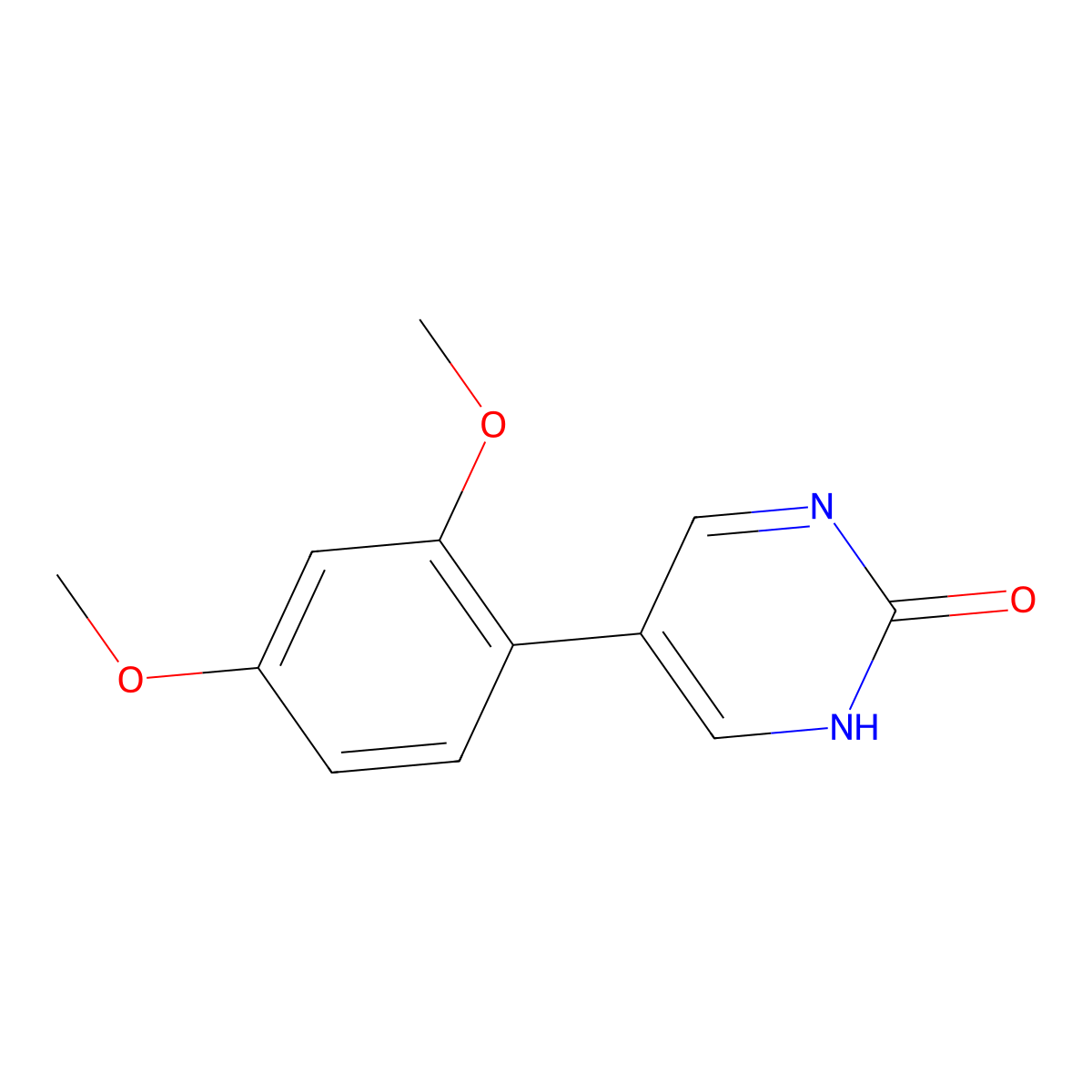 5-(2,4-Dimethoxyphenyl)-2-hydroxypyrimidine molecular structure, CAS 1111103-80-0