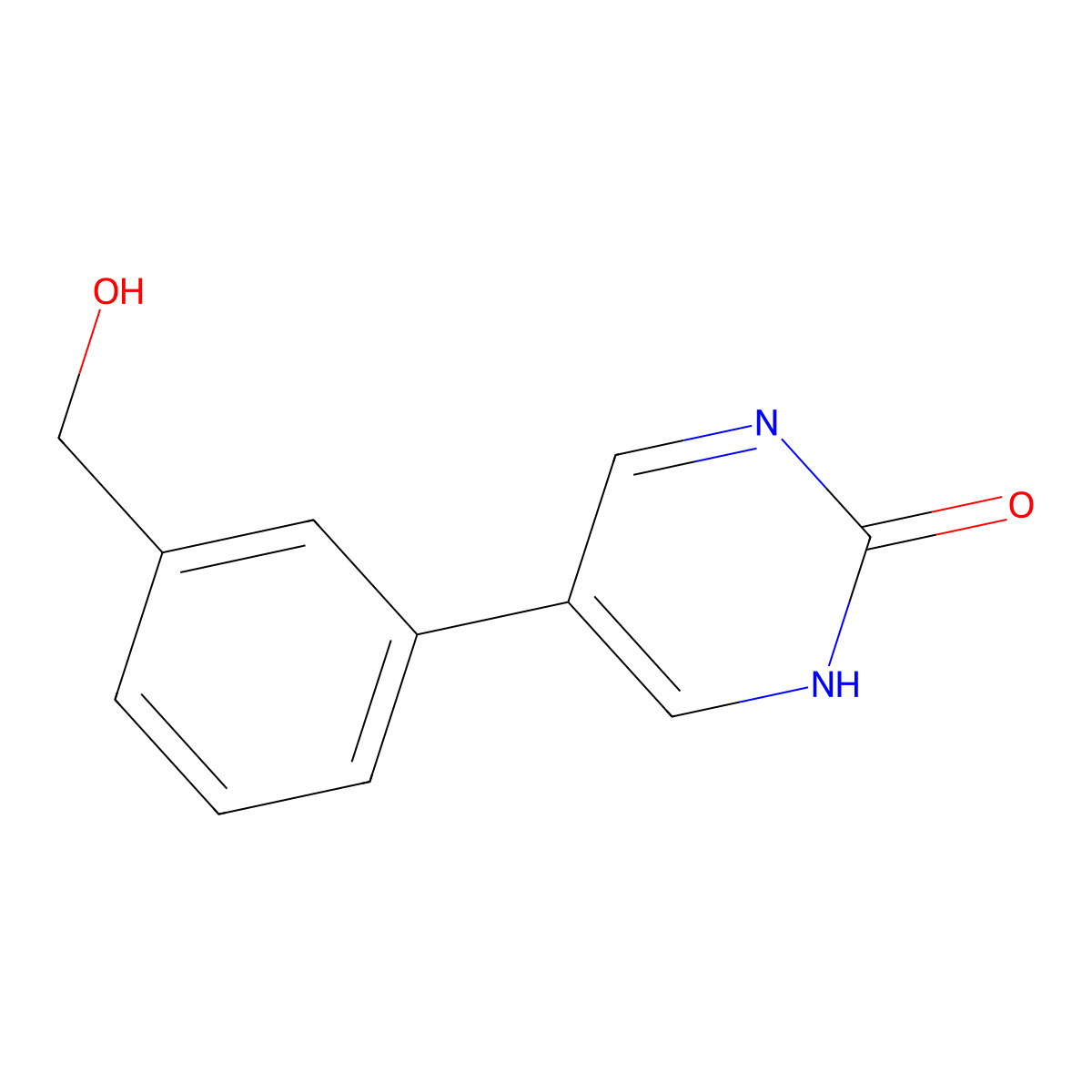 5-(3-(Hydroxymethyl)phenyl)pyrimidin-2-ol molecular structure, CAS 1111104-12-1
