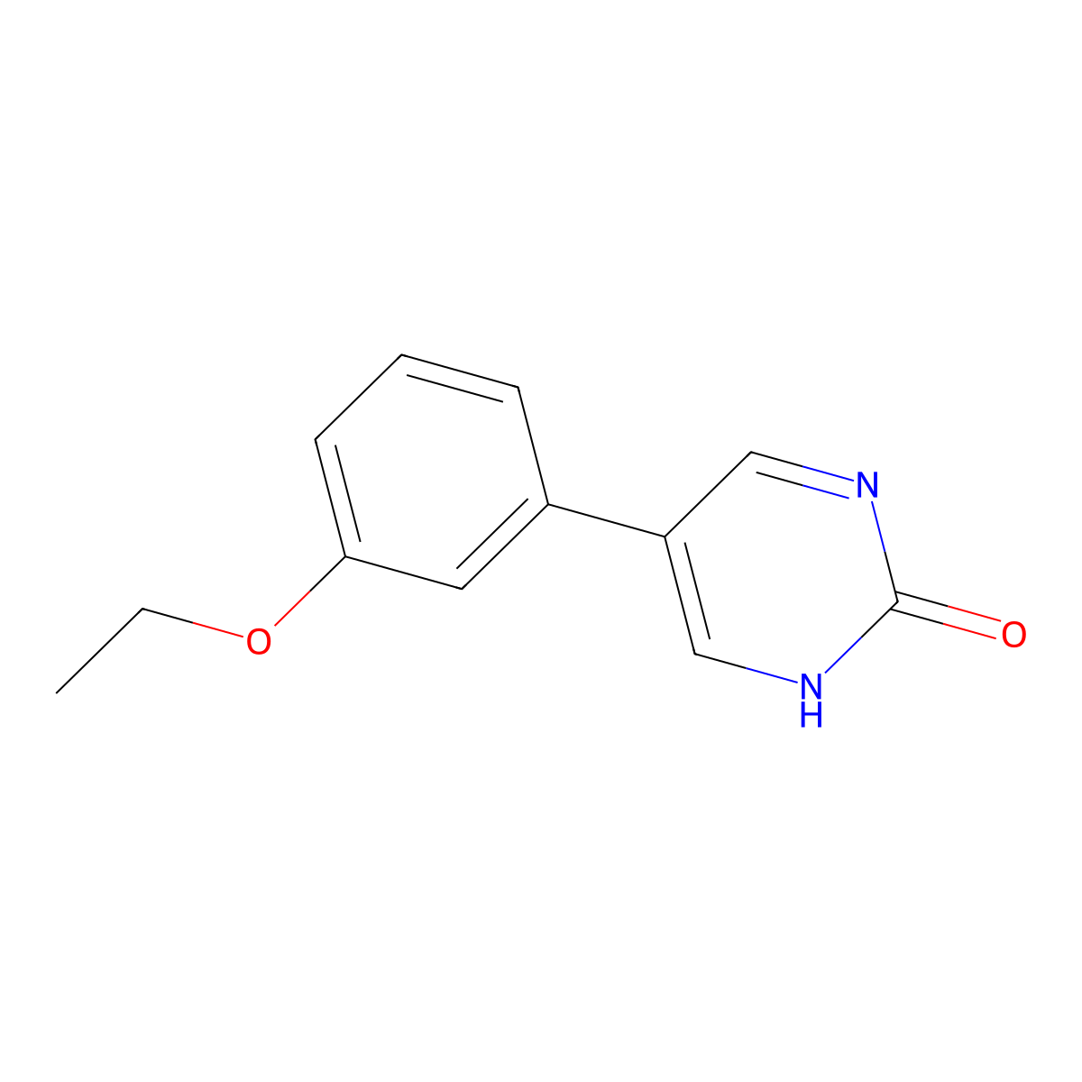 5-(3-Ethoxyphenyl)-2-hydroxypyrimidine molecular structure, CAS 1111104-28-9