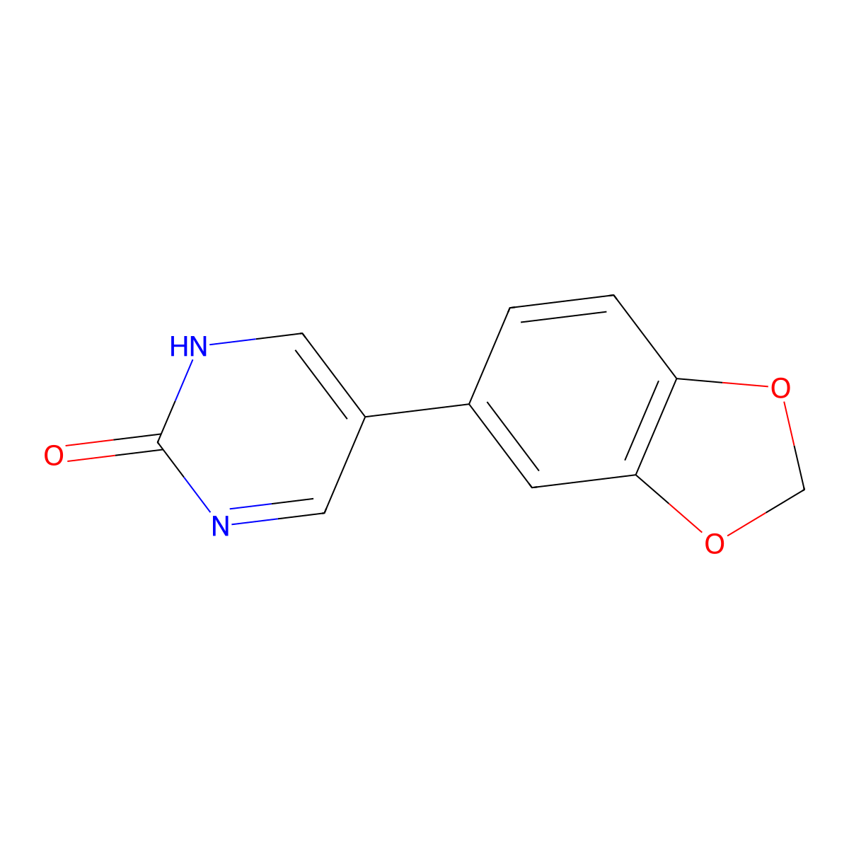 2-Hydroxy-5-(3,4-methylenedioxyphenyl)pyrimidine molecular structure, CAS 1111104-32-5