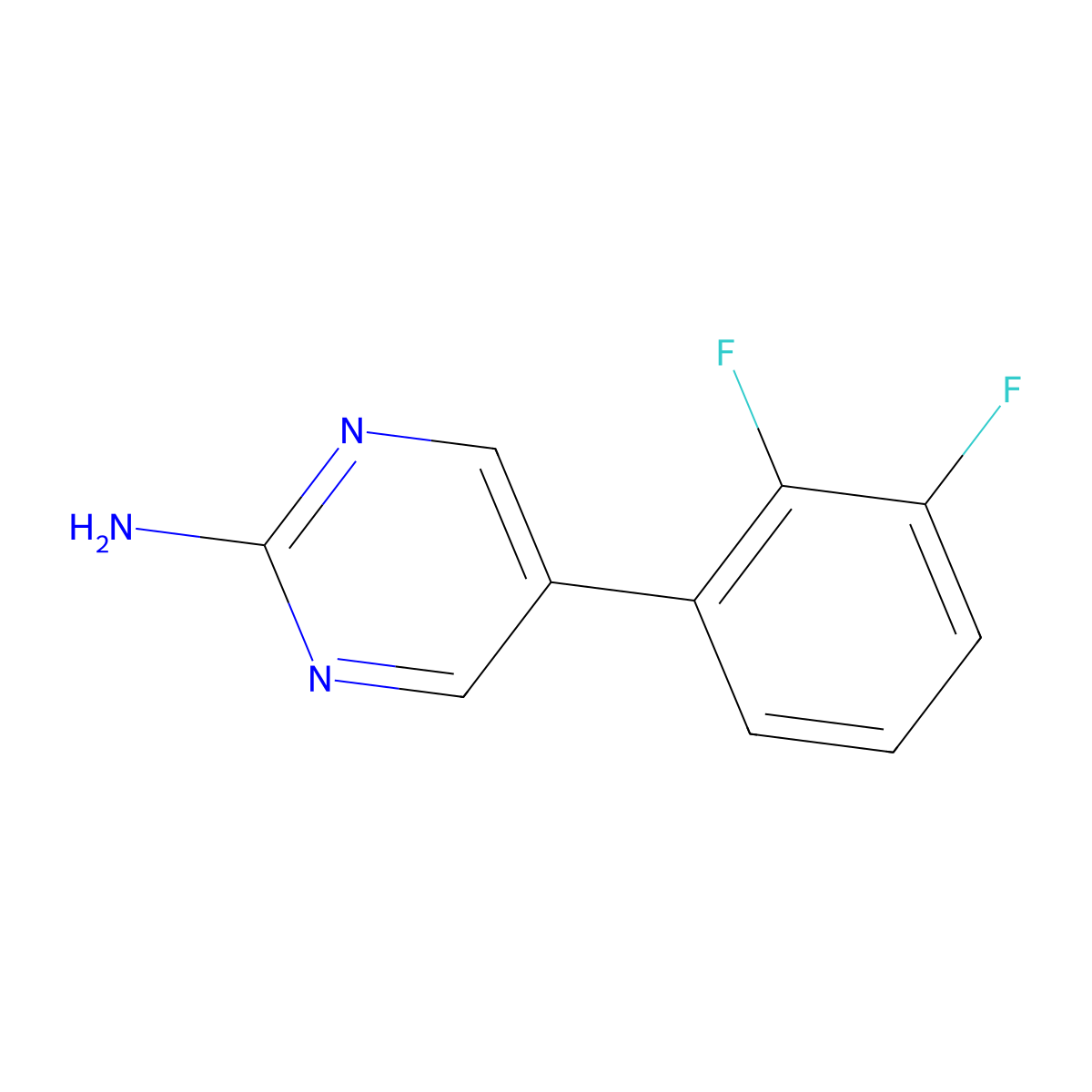 5-(2,3-Difluorophenyl)pyrimidin-2-amine molecular structure, CAS 1111104-81-4