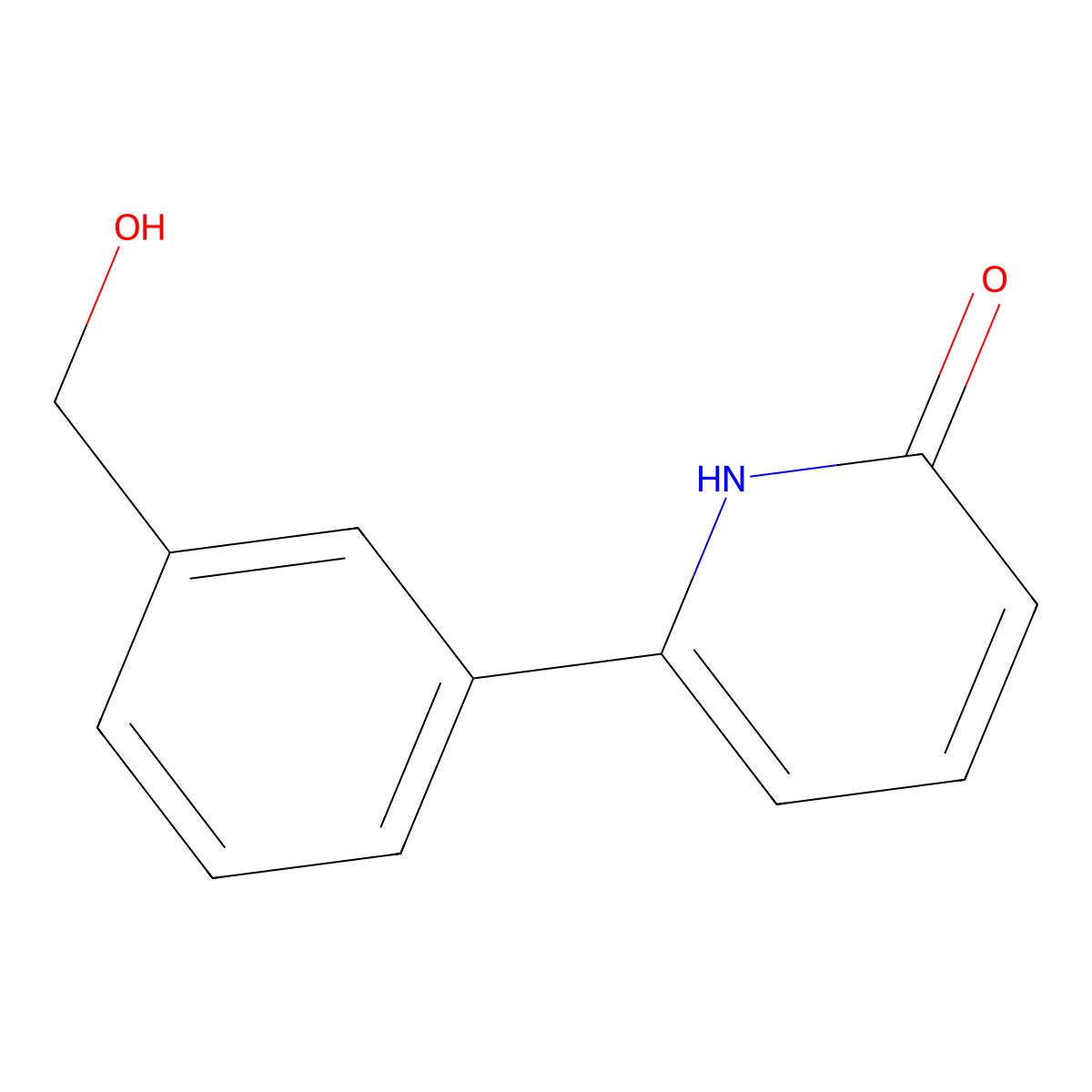2-Hydroxy-6-(3-hydroxymethylphenyl)pyridine molecular structure, CAS 1111105-35-1