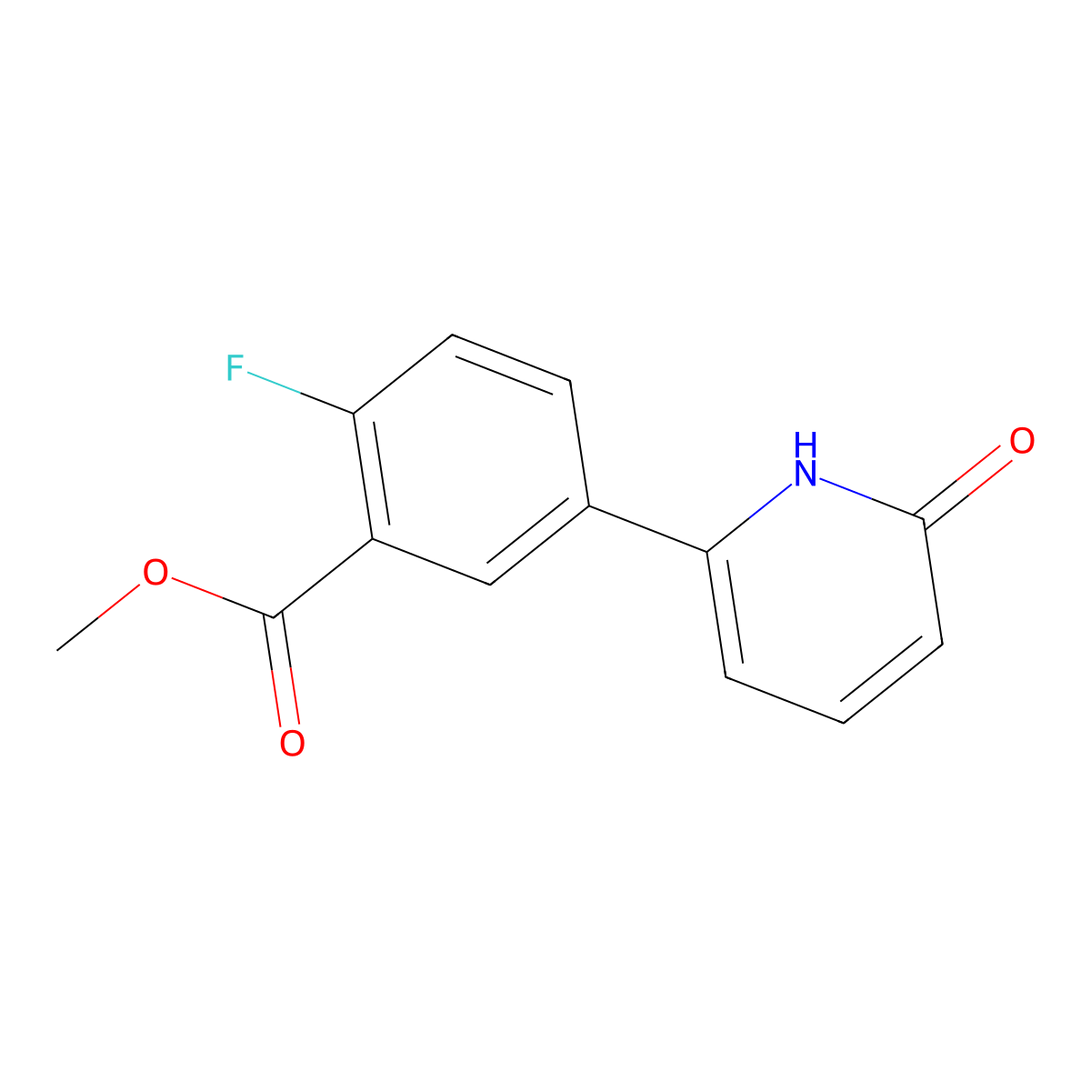 6-(4-Fluoro-3-methoxycarbonylphenyl)-2-hydroxypyridine molecular structure, CAS 1111105-42-0