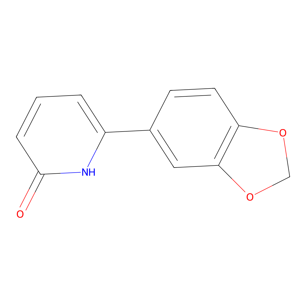 2-Hydroxy-6-(3,4-methylenedioxyphenyl)pyridine molecular structure, CAS 1111105-56-6