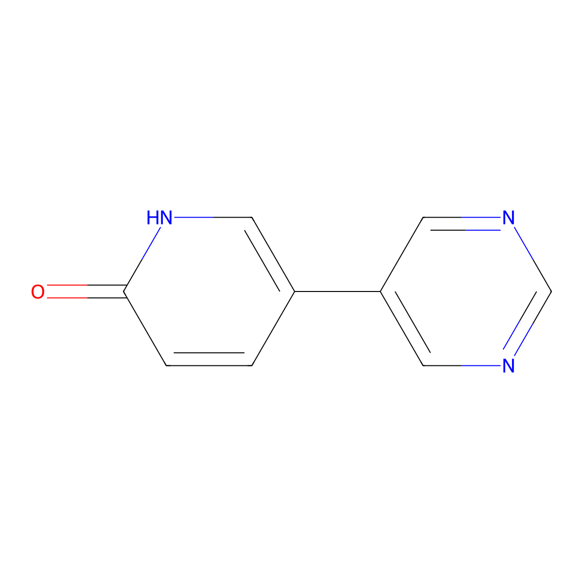 2-Hydroxy-5-(5-pyrimidyl)pyridine molecular structure, CAS 1111106-05-8