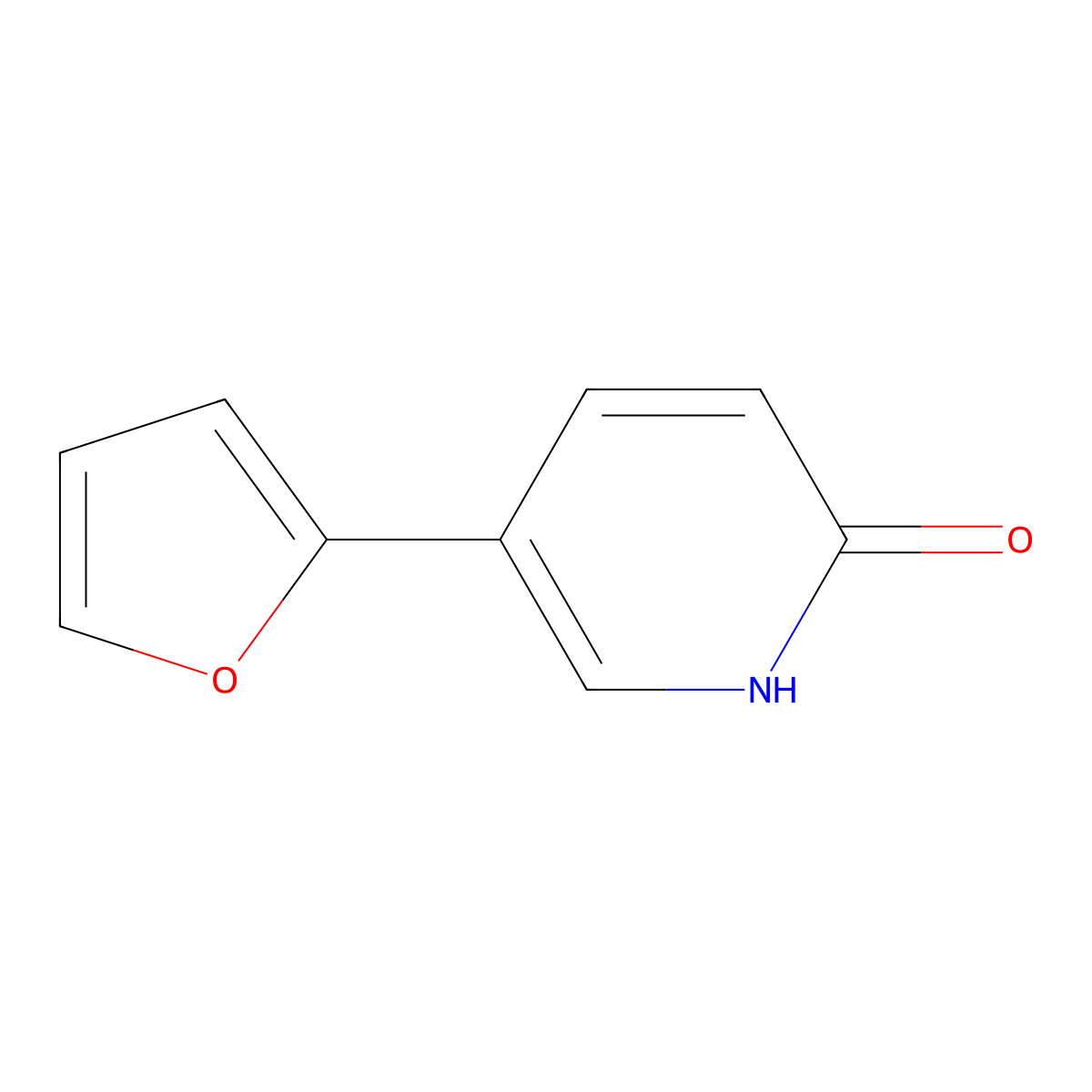 5-(Furan-2-yl)pyridin-2(1H)-one molecular structure, CAS 1111106-28-5