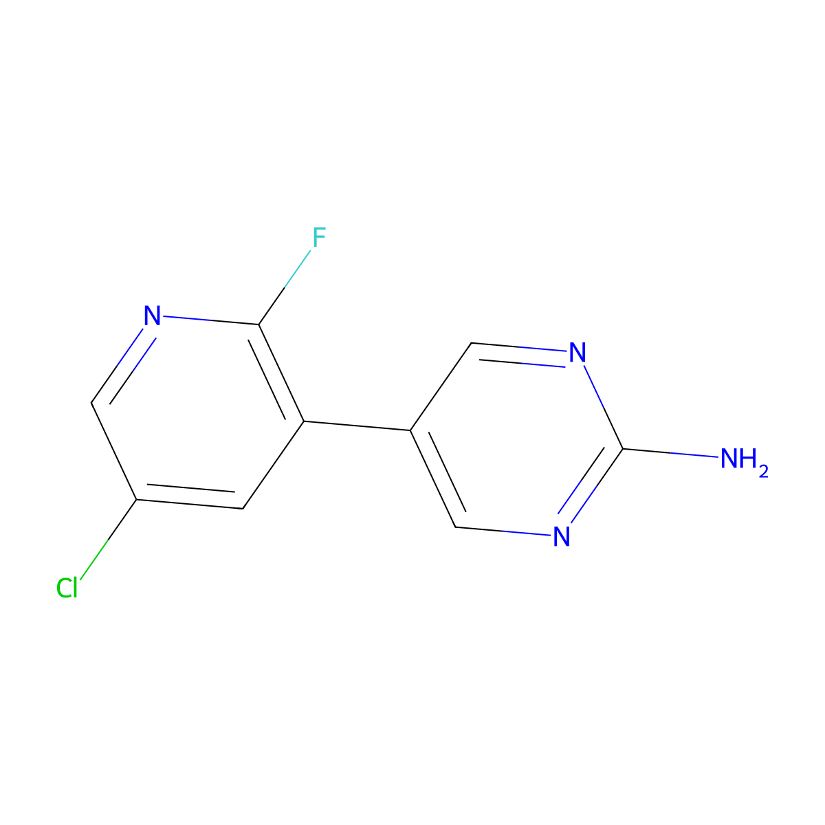 5-(5-Chloro-2-fluoropyridin-3-YL)pyrimidin-2-amine molecular structure, CAS 1111106-98-9