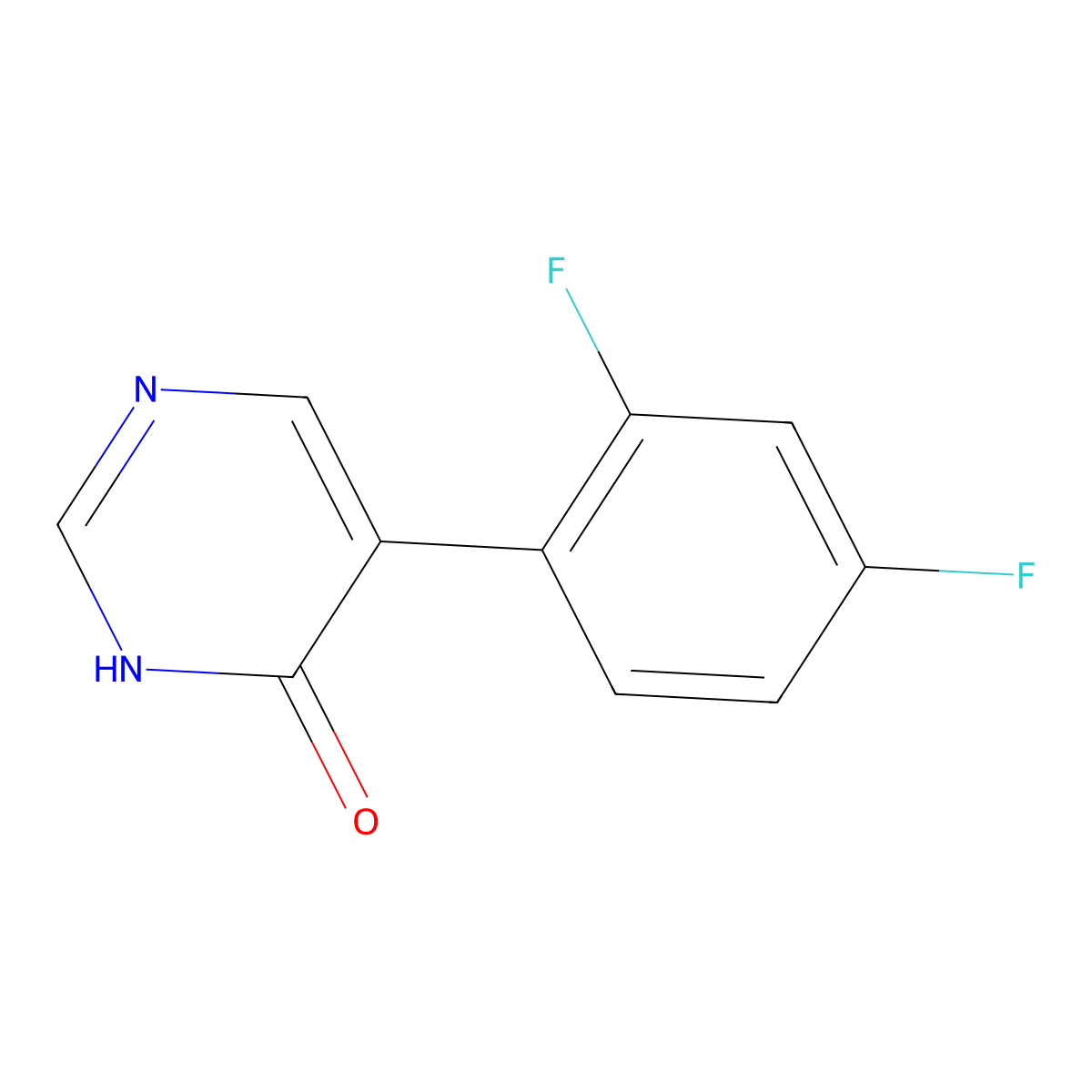 5-(2,4-Difluorophenyl)pyrimidin-4-ol molecular structure, CAS 1111107-55-1