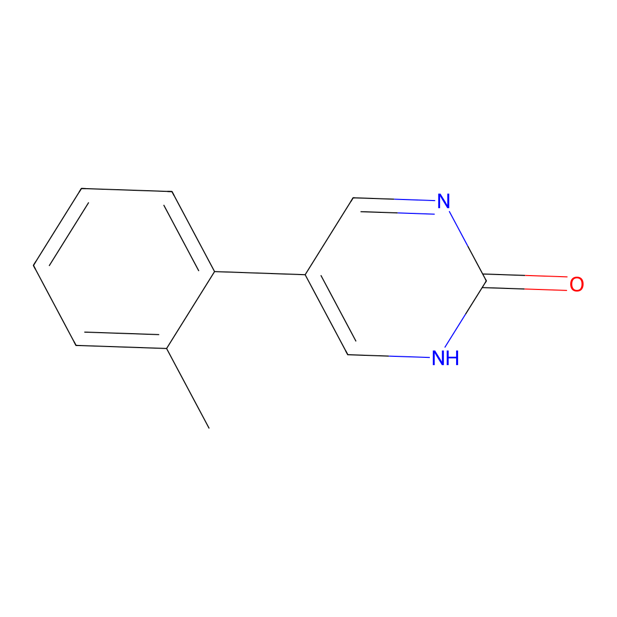 5-(o-tolyl)Pyrimidin-2-ol molecular structure, CAS 1111108-27-0