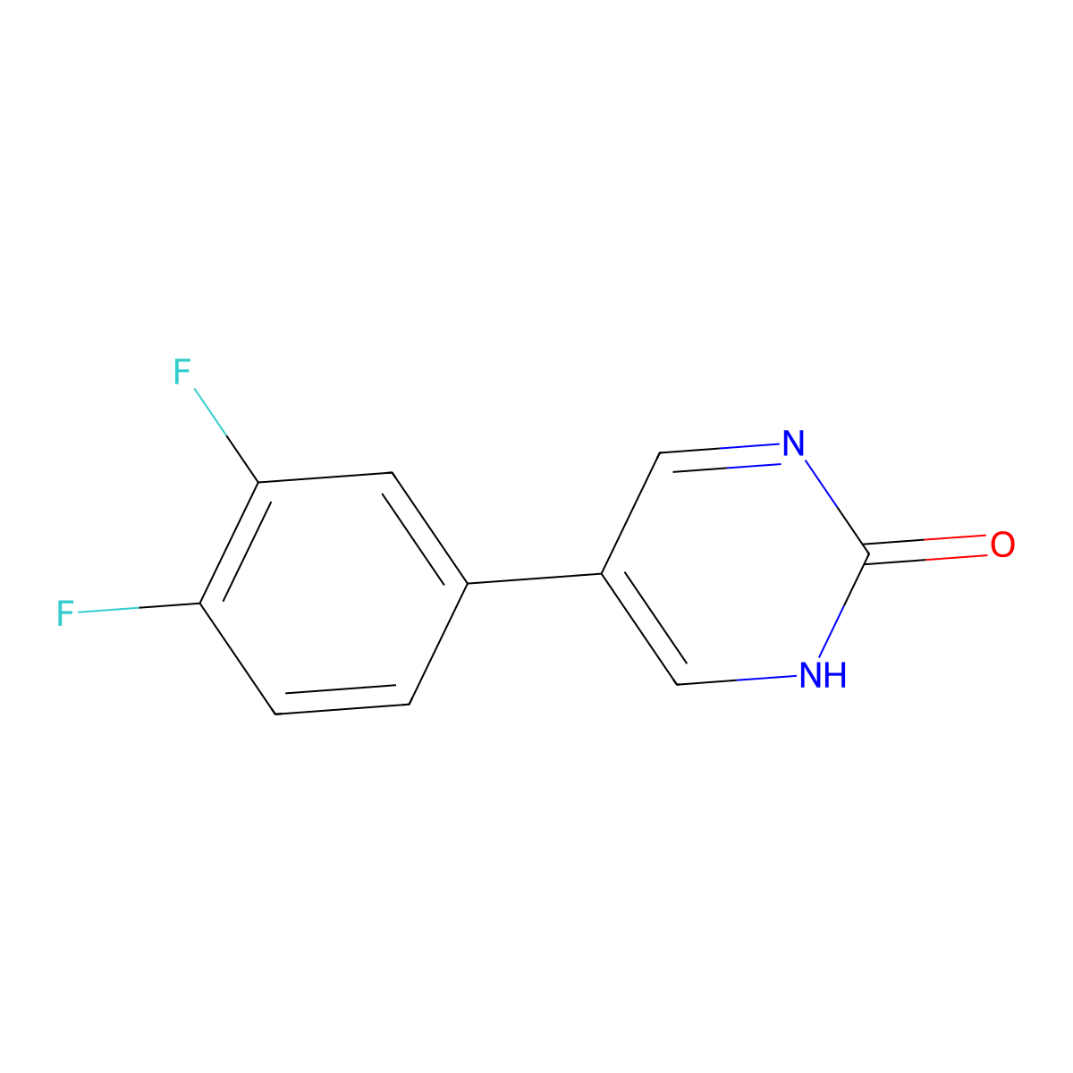 5-(3,4-Difluorophenyl)pyrimidin-2-ol molecular structure, CAS 1111108-31-6