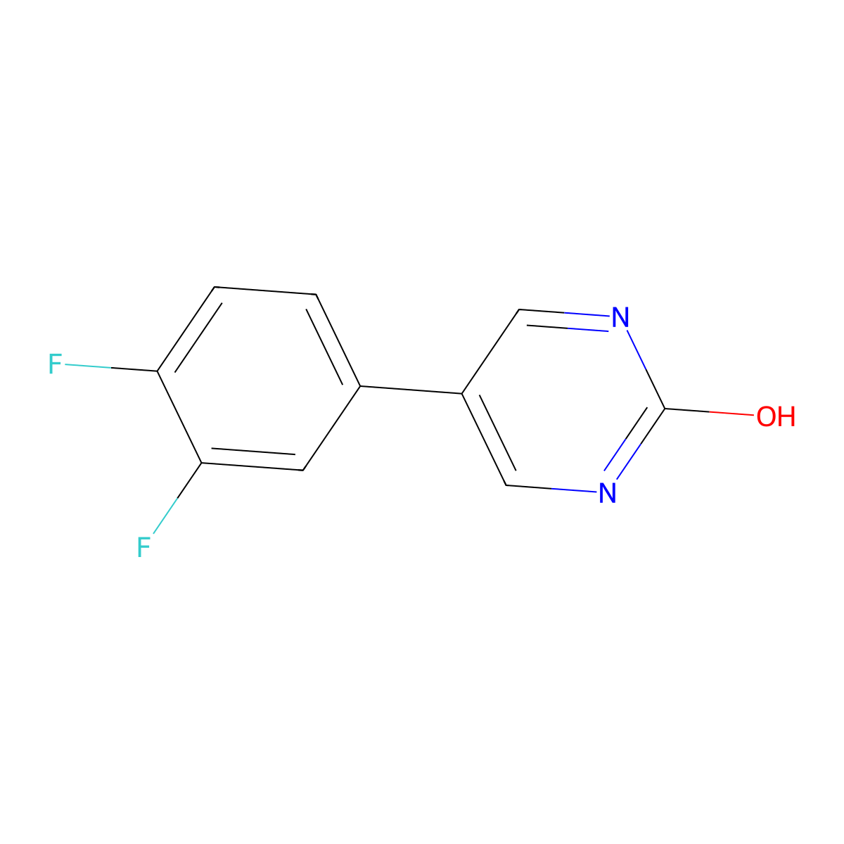 5-(3,4-Difluorophenyl)pyrimidin-2-ol molecular structure, CAS 1111108-31-6