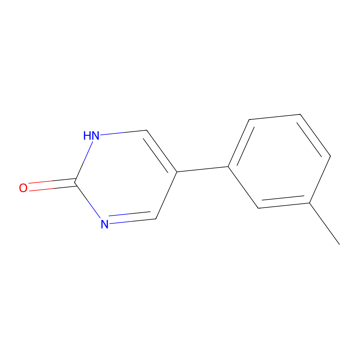 2-Hydroxy-5-(3-methylphenyl)pyrimidine molecular structure, CAS 1111108-52-1