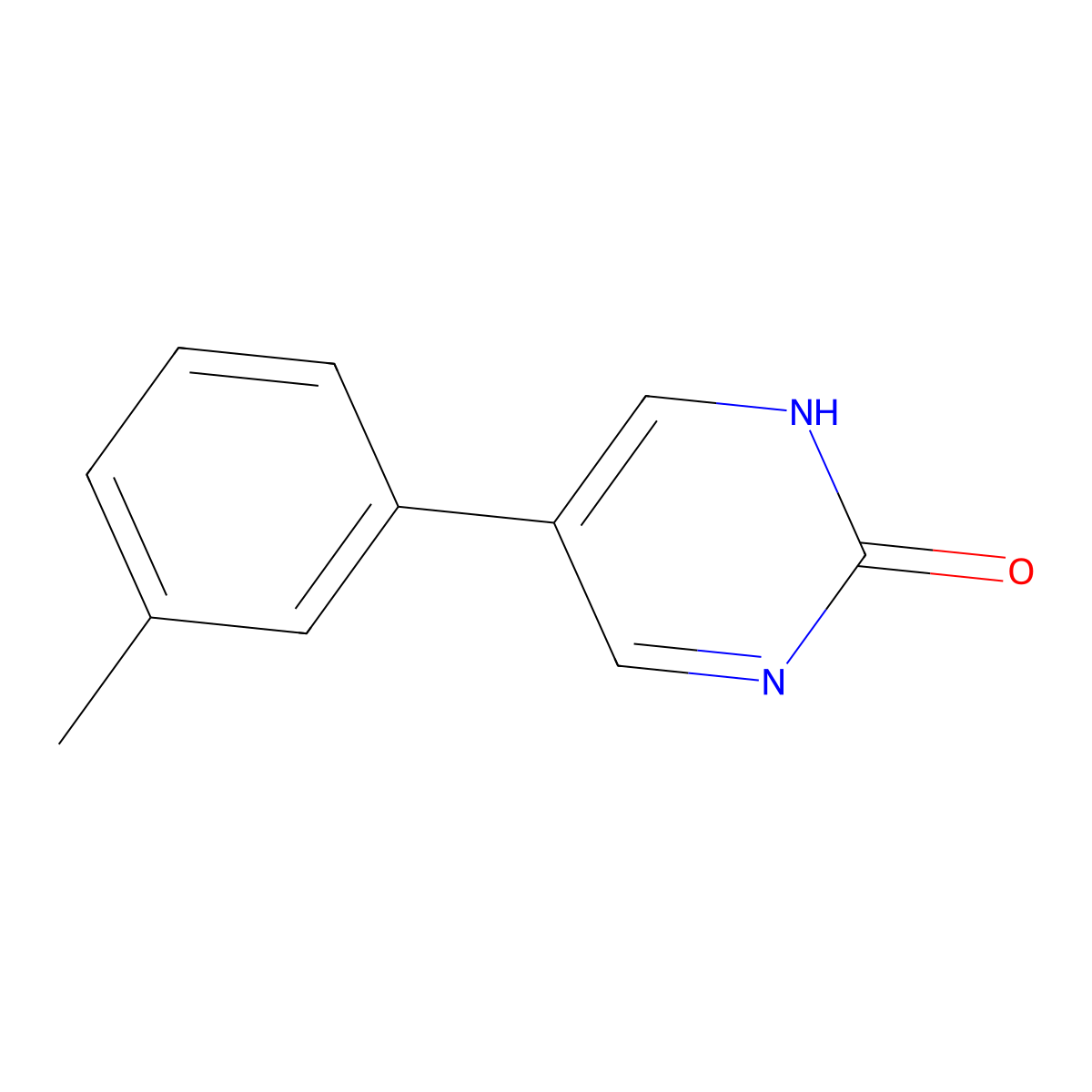 2-Hydroxy-5-(3-methylphenyl)pyrimidine molecular structure, CAS 1111108-52-1