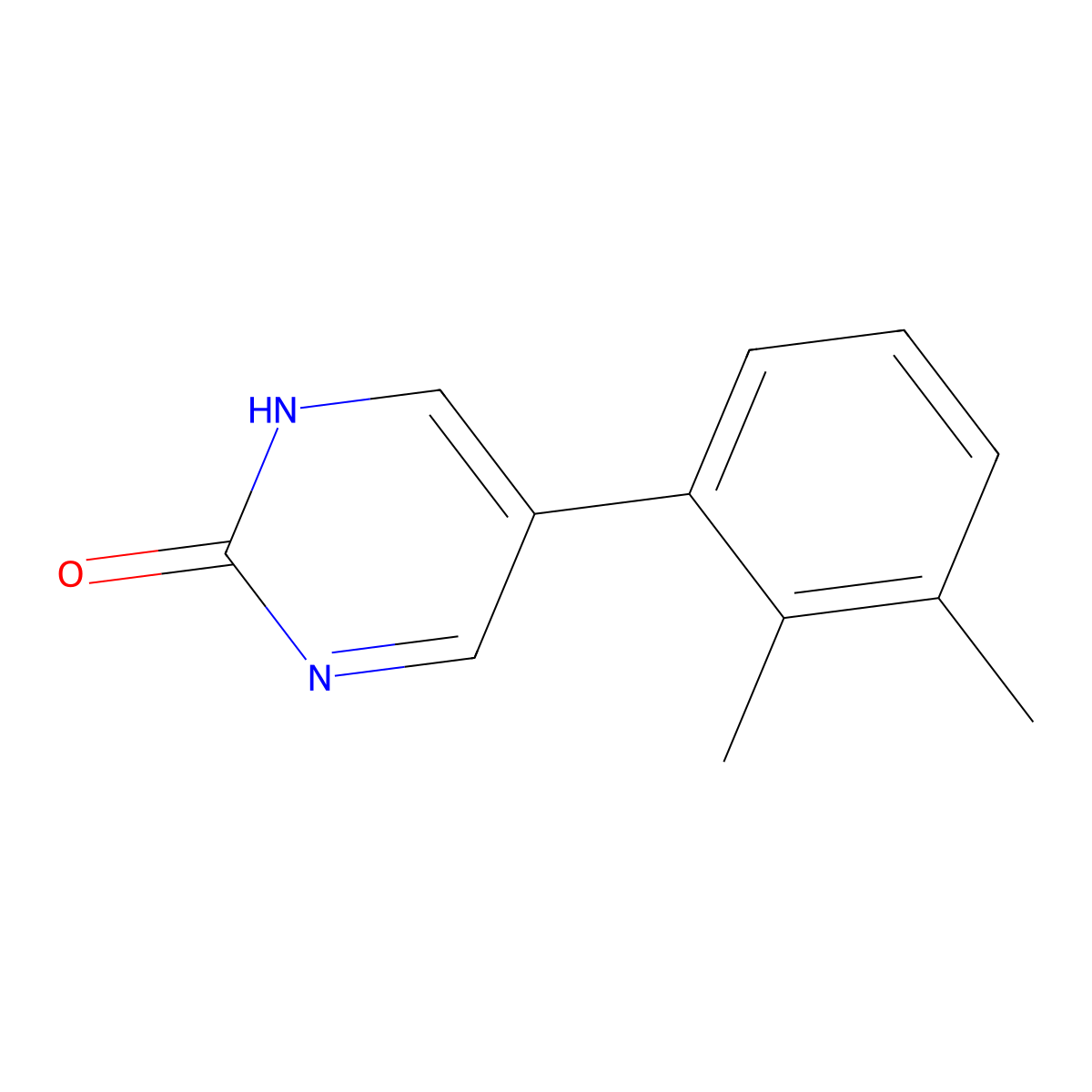 5-(2,3-Dimethylphenyl)-2-hydroxypyrimidine molecular structure, CAS 1111108-60-1