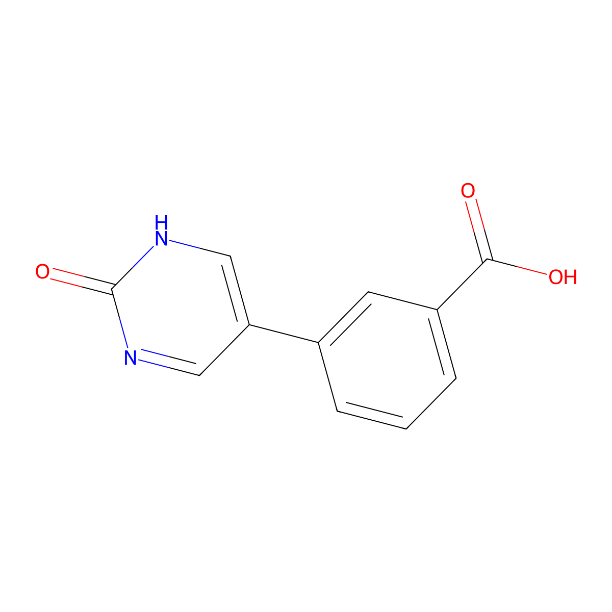 5-(3-Carboxyphenyl)-2-hydroxypyrimidine molecular structure, CAS 1111108-95-2