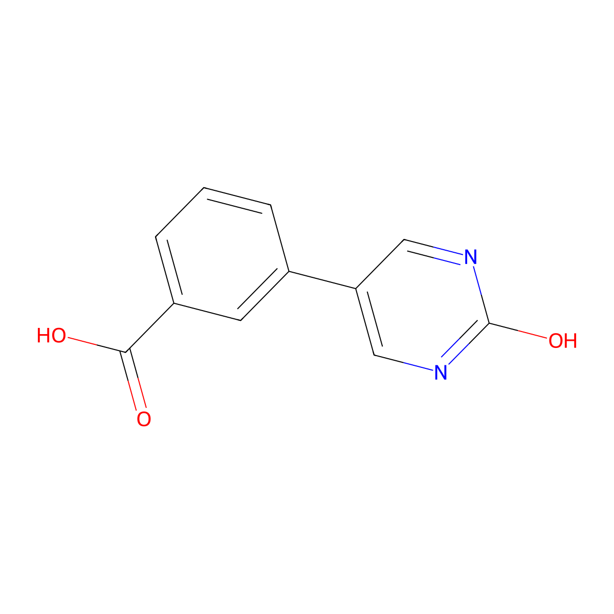 5-(3-Carboxyphenyl)-2-hydroxypyrimidine molecular structure, CAS 1111108-95-2