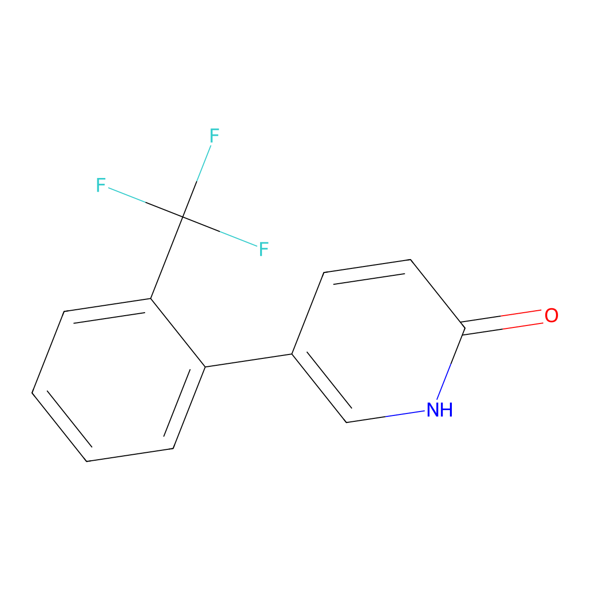 2-Hydroxy-5-(2-trifluoromethylphenyl)pyridine molecular structure, CAS 1111109-25-1