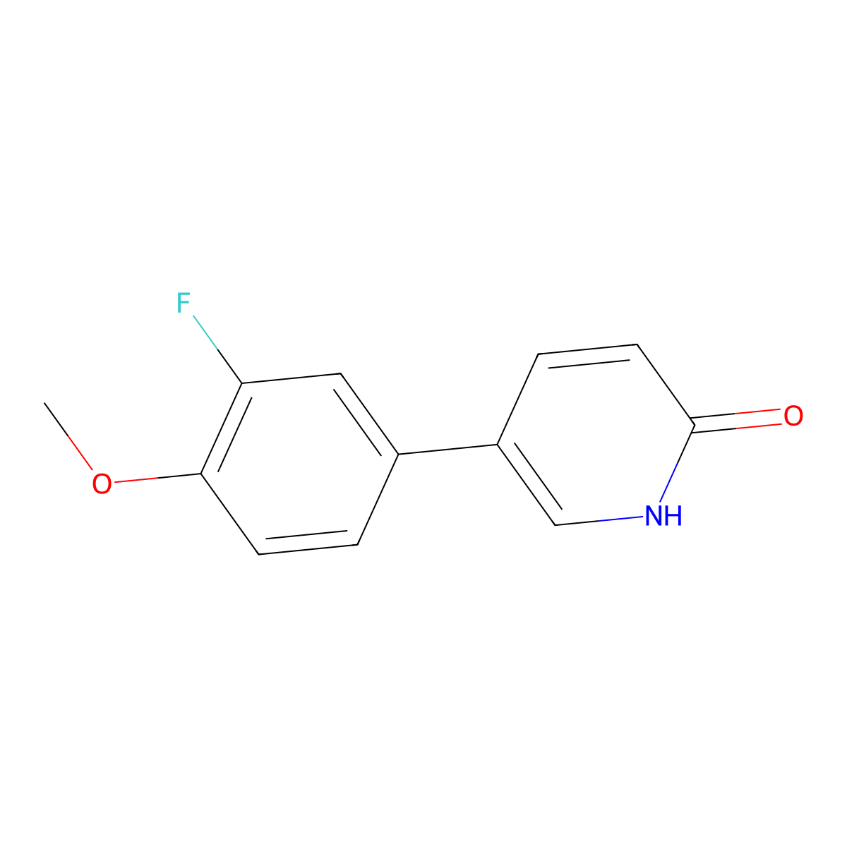 5-(3-Fluoro-4-methoxyphenyl)-2-hydroxypyridine molecular structure, CAS 1111109-37-5