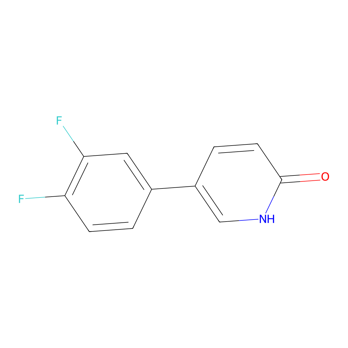 5-(3,4-Difluorophenyl)pyridin-2(1H)-one molecular structure, CAS 1111109-62-6