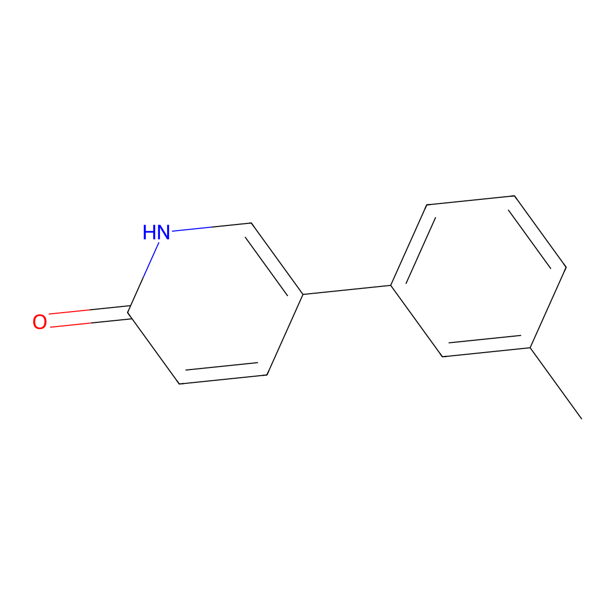 2-Hydroxy-5-(3-methylphenyl)pyridine molecular structure, CAS 1111109-83-1