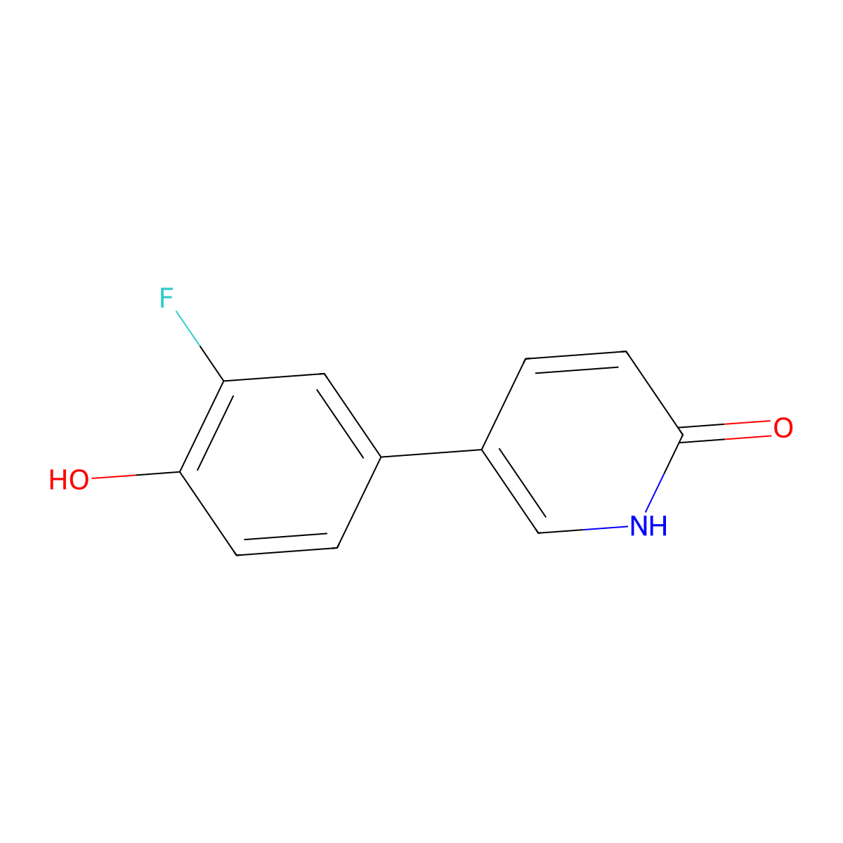 5-(3-Fluoro-4-hydroxyphenyl)pyridin-2(1H)-one molecular structure, CAS 1111109-87-5