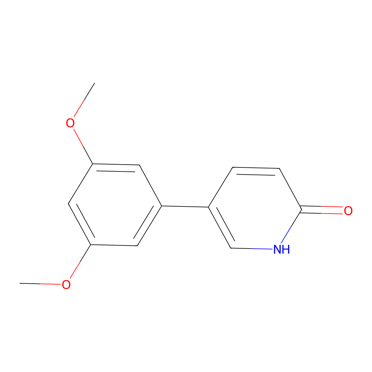 5-(3,5-Dimethoxyphenyl)-2-hydroxypyridine molecular structure, CAS 1111110-01-0