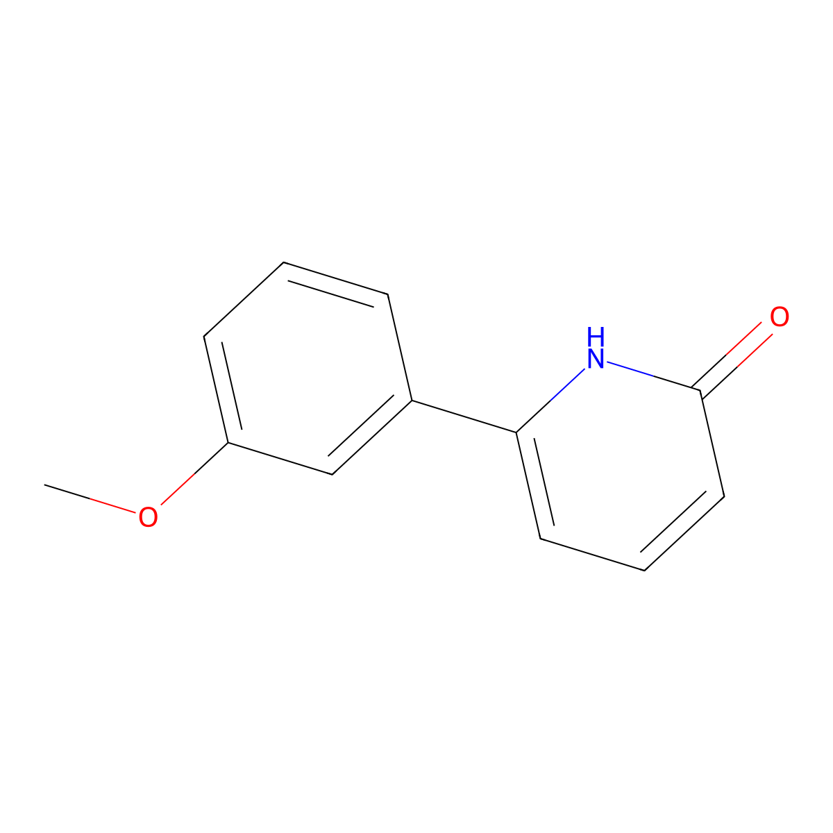 2-Hydroxy-6-(3-methoxyphenyl)pyridine molecular structure, CAS 1111110-35-0