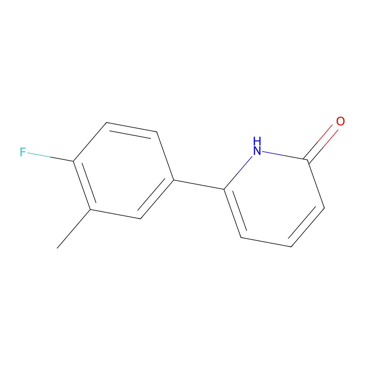 6-(4-Fluoro-3-methylphenyl)-2-hydroxypyridine molecular structure, CAS 1111110-66-7