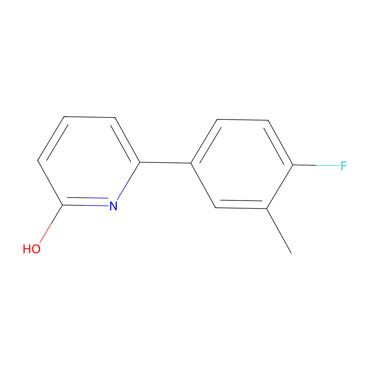 6-(4-Fluoro-3-methylphenyl)-2-hydroxypyridine molecular structure, CAS 1111110-66-7