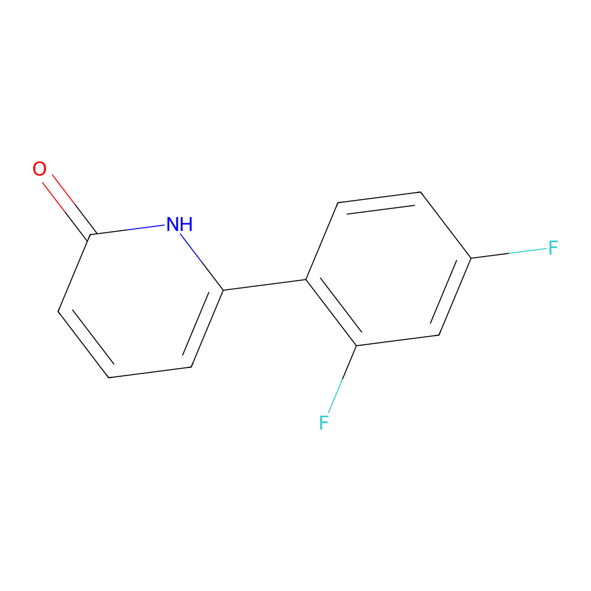 6-(2,4-Difluorophenyl)pyridin-2(1H)-one molecular structure, CAS 1111110-73-6