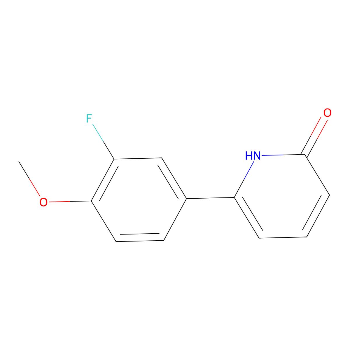 6-(3-Fluoro-4-methoxyphenyl)-2-hydroxypyridine molecular structure, CAS 1111110-82-7