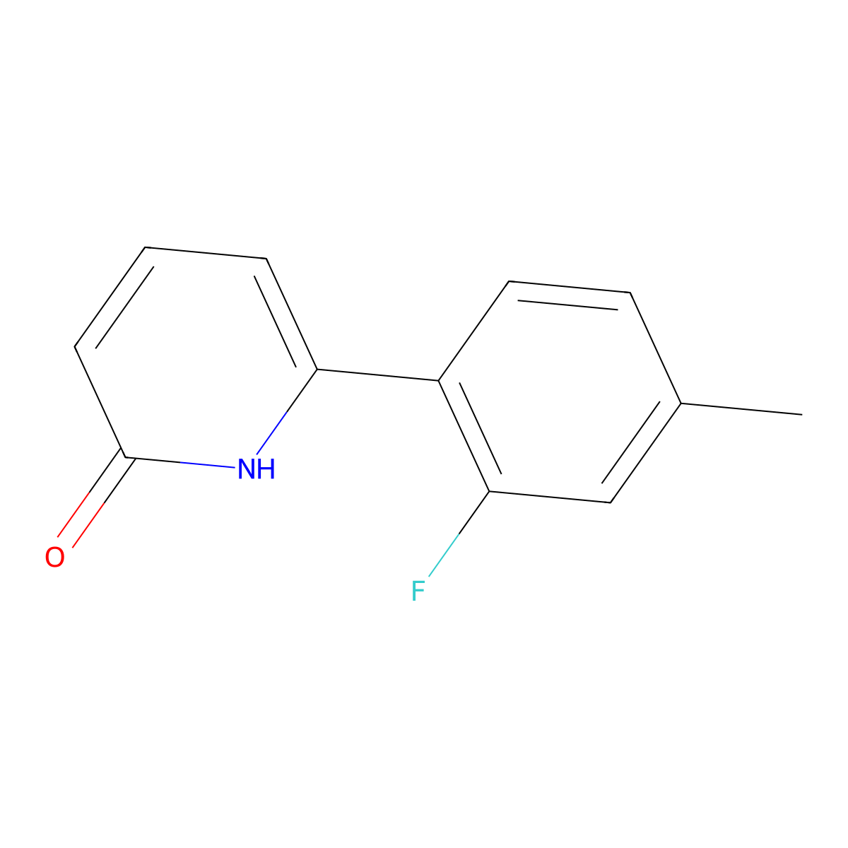 6-(2-Fluoro-4-methylphenyl)-2-hydroxypyridine molecular structure, CAS 1111110-97-4