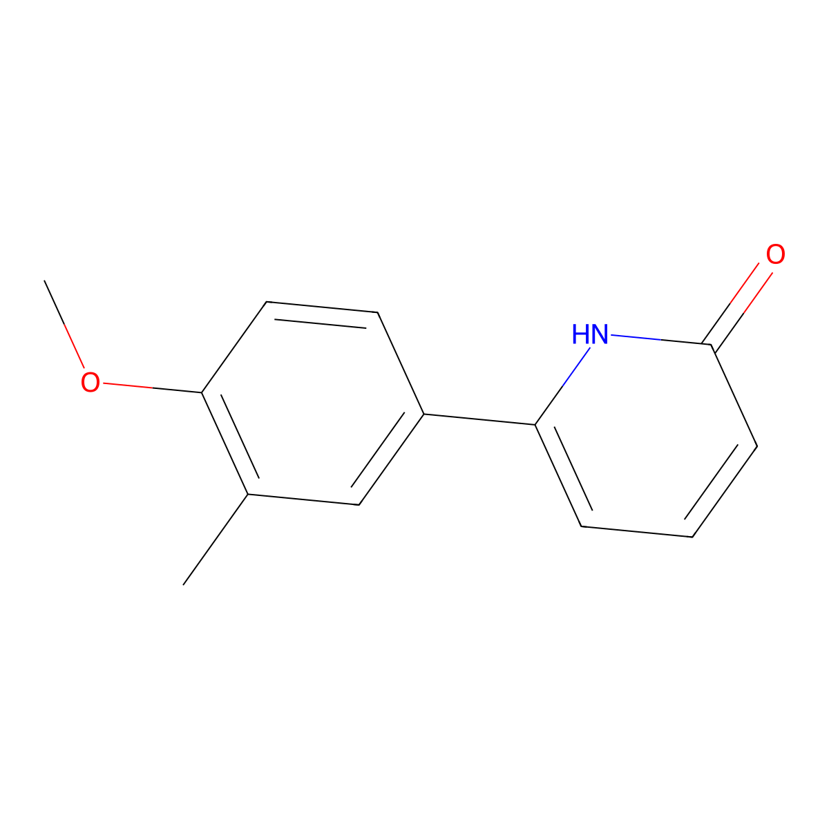 2-Hydroxy-6-(4-methoxy-3-methylphenyl)pyridine molecular structure, CAS 1111111-02-4